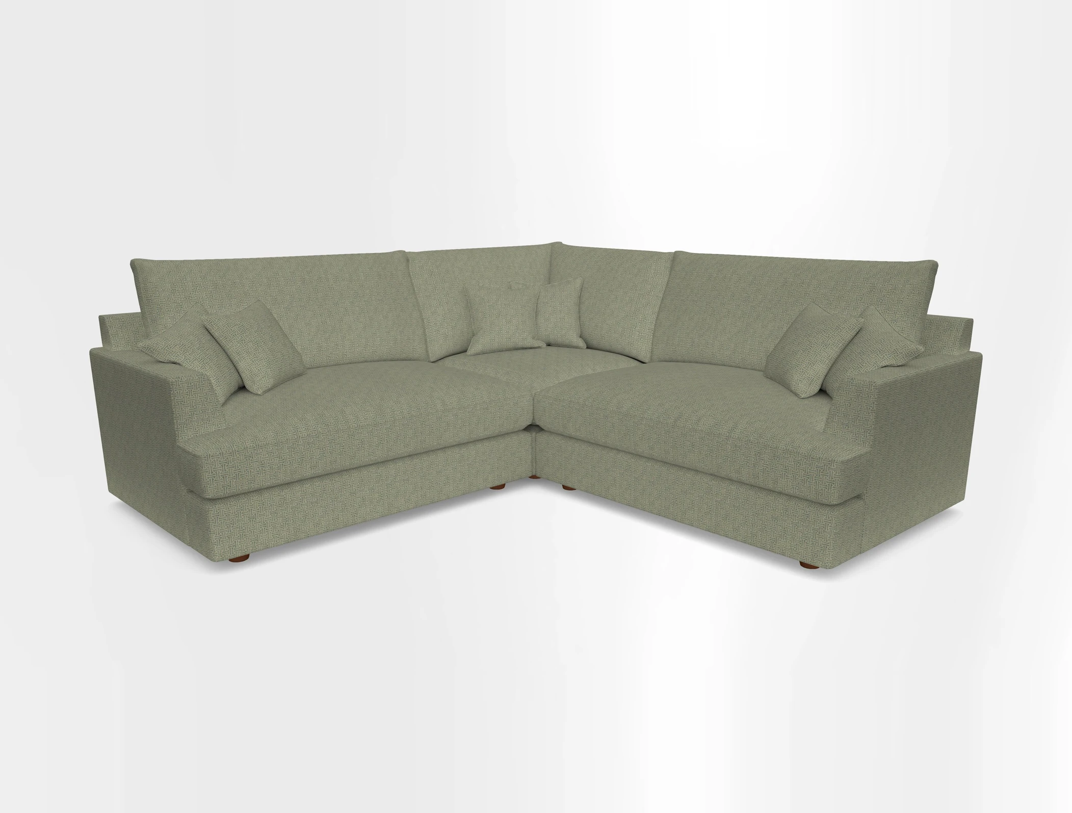 Slingsby Small Fitted Cover Corner Unit LHF & RHF in Two Tone Plain Biscuit.  Loose cover version available