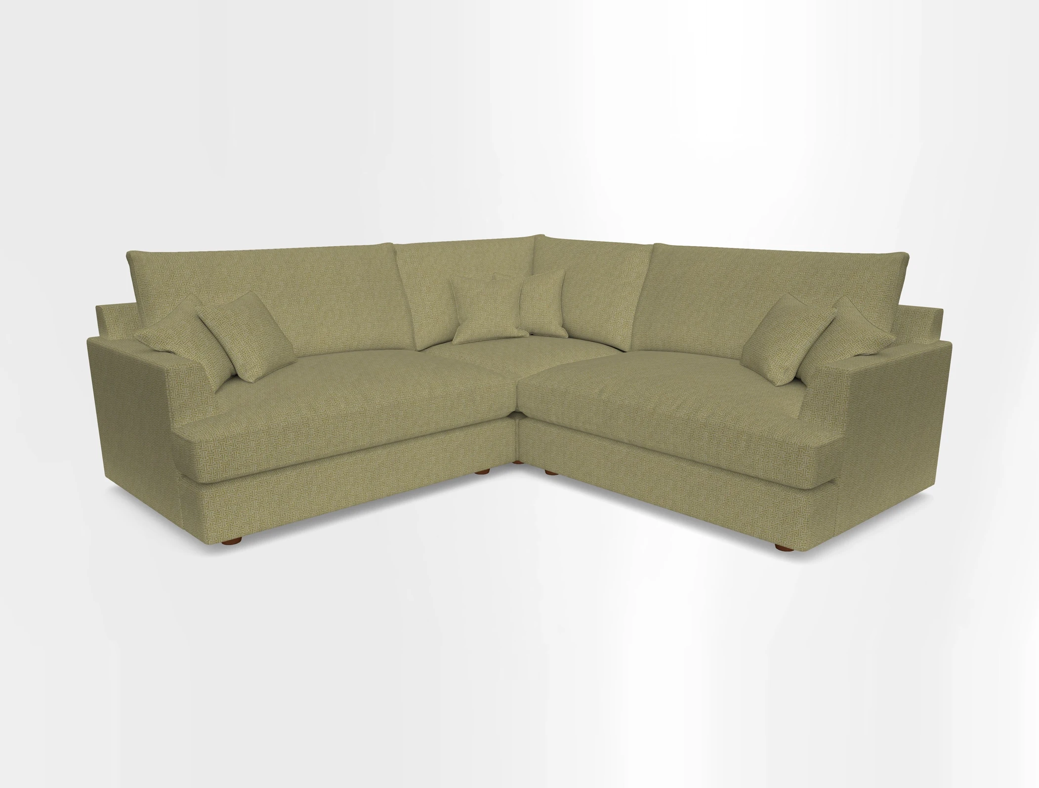 Slingsby Small Fitted Cover Corner Unit LHF & RHF in Two Tone Plain Biscuit.  Loose cover version available