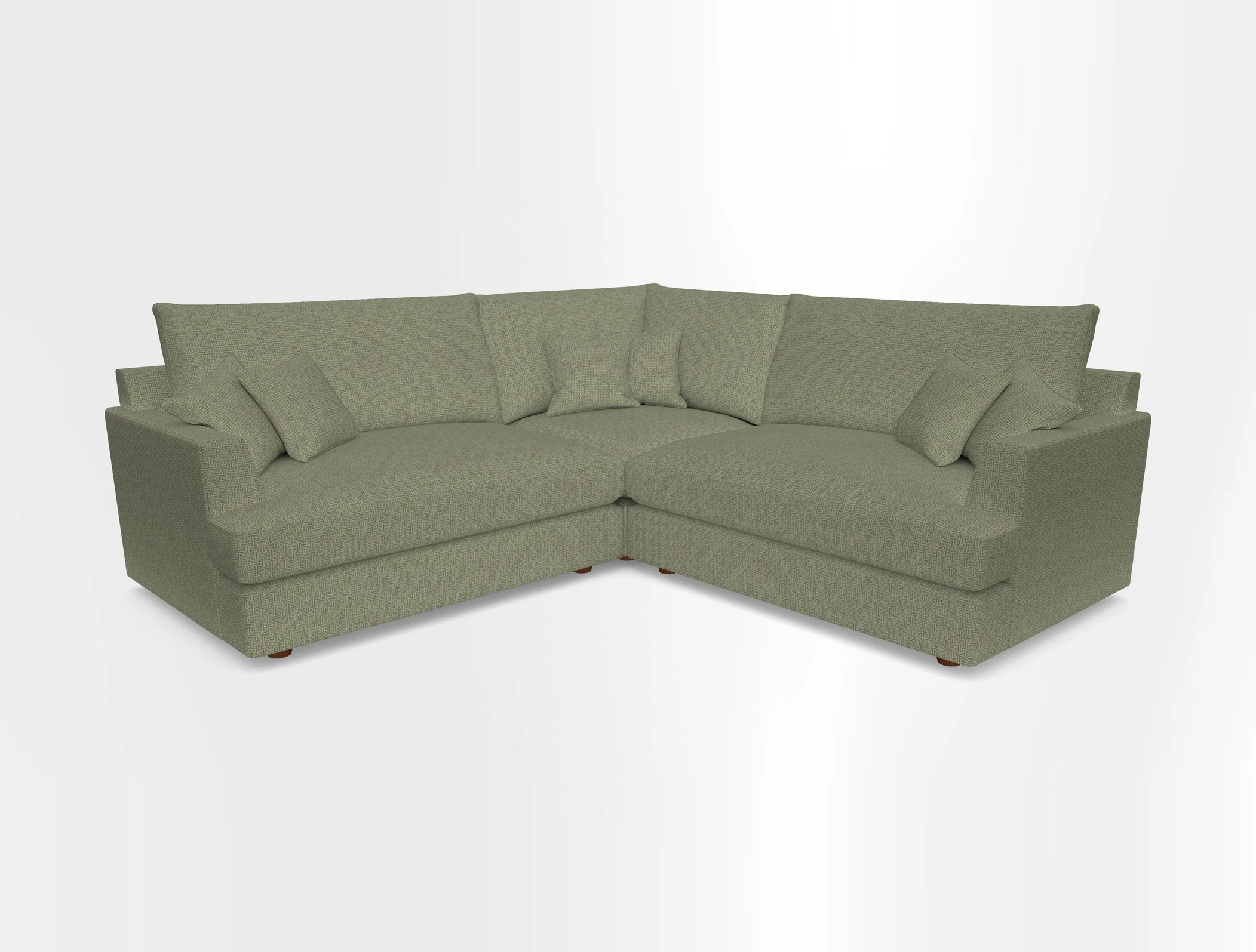 Slingsby Small Fitted Cover Corner Unit LHF & RHF in Two Tone Plain Biscuit.  Loose cover version available