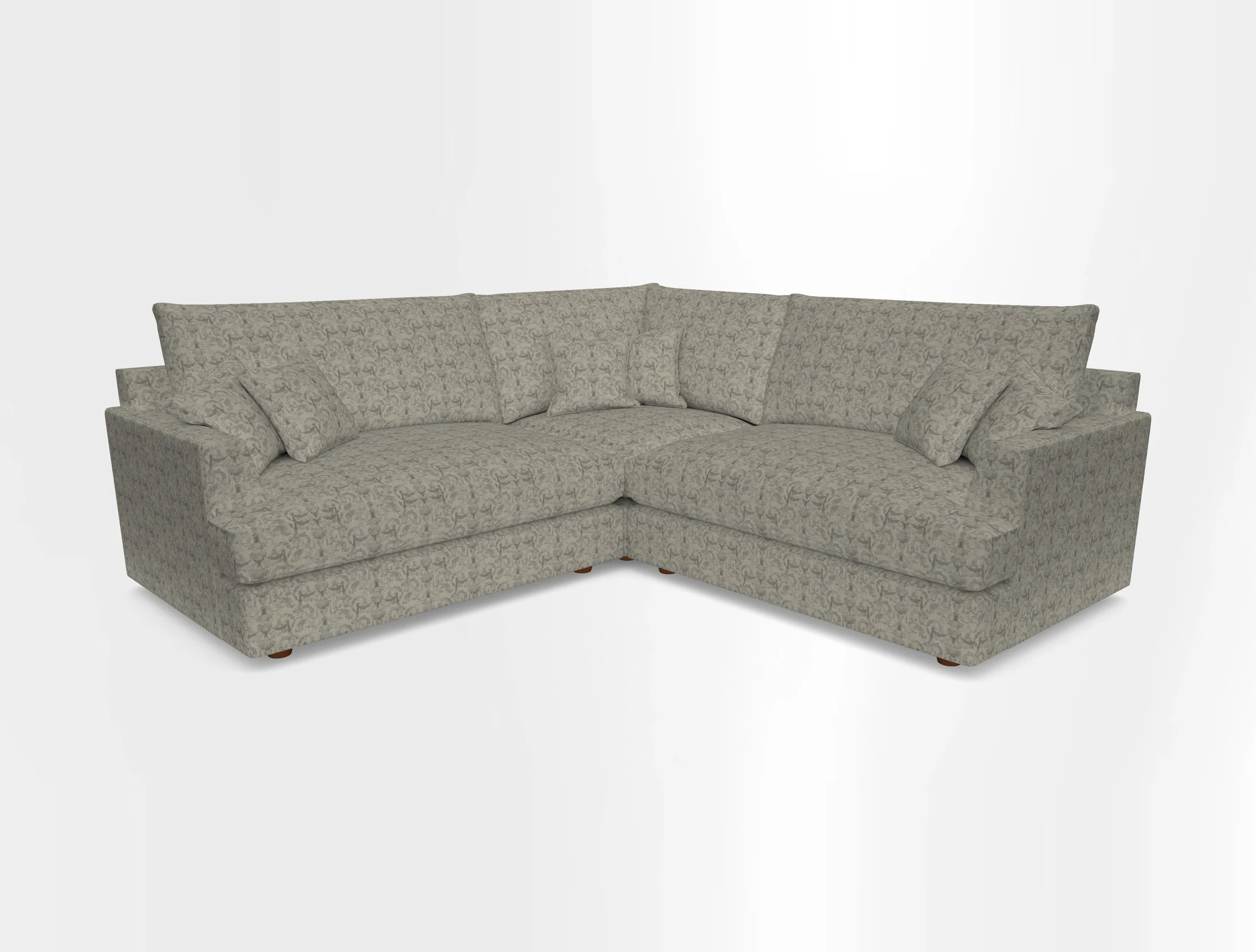 Slingsby Small Fitted Cover Corner Unit LHF & RHF in Two Tone Plain Biscuit.  Loose cover version available
