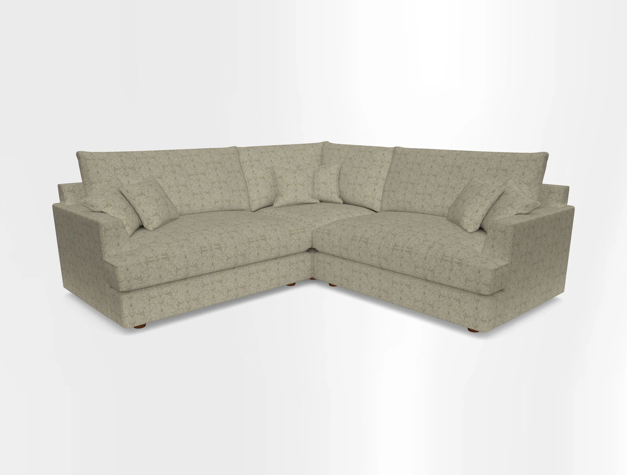 Slingsby Small Fitted Cover Corner Unit LHF & RHF in Two Tone Plain Biscuit.  Loose cover version available