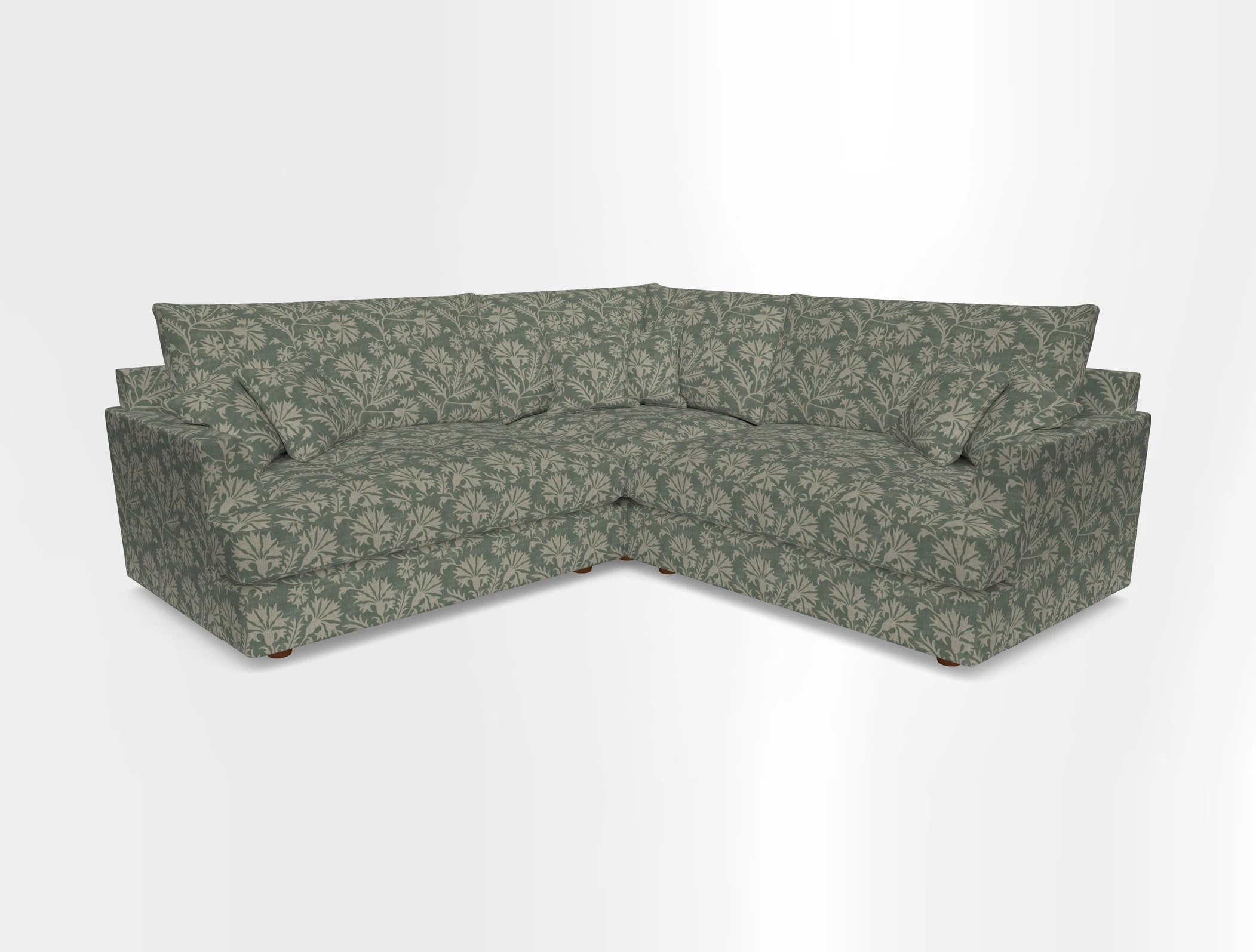 Slingsby Small Fitted Cover Corner Unit LHF & RHF in Two Tone Plain Biscuit.  Loose cover version available