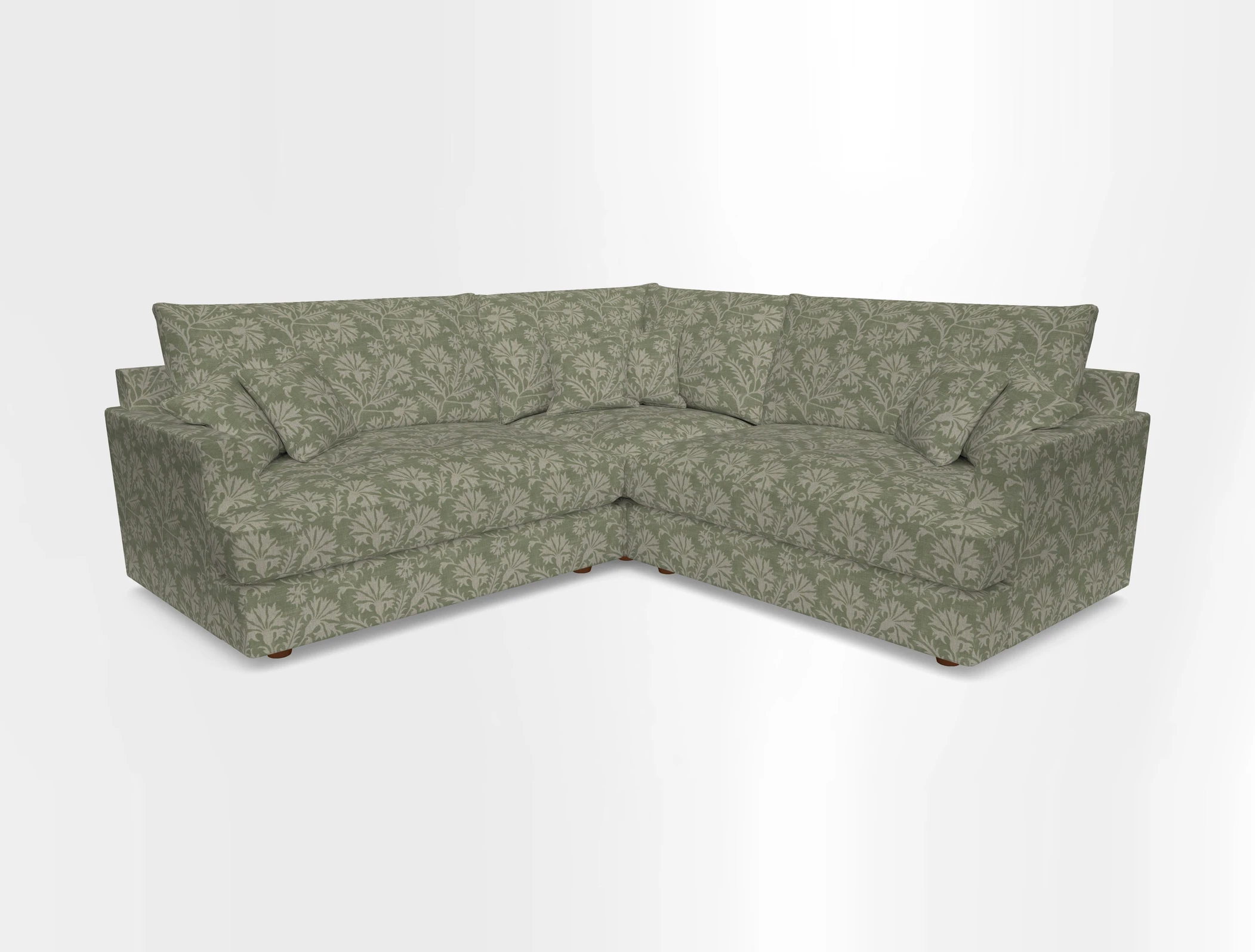 Slingsby Small Fitted Cover Corner Unit LHF & RHF in Two Tone Plain Biscuit.  Loose cover version available