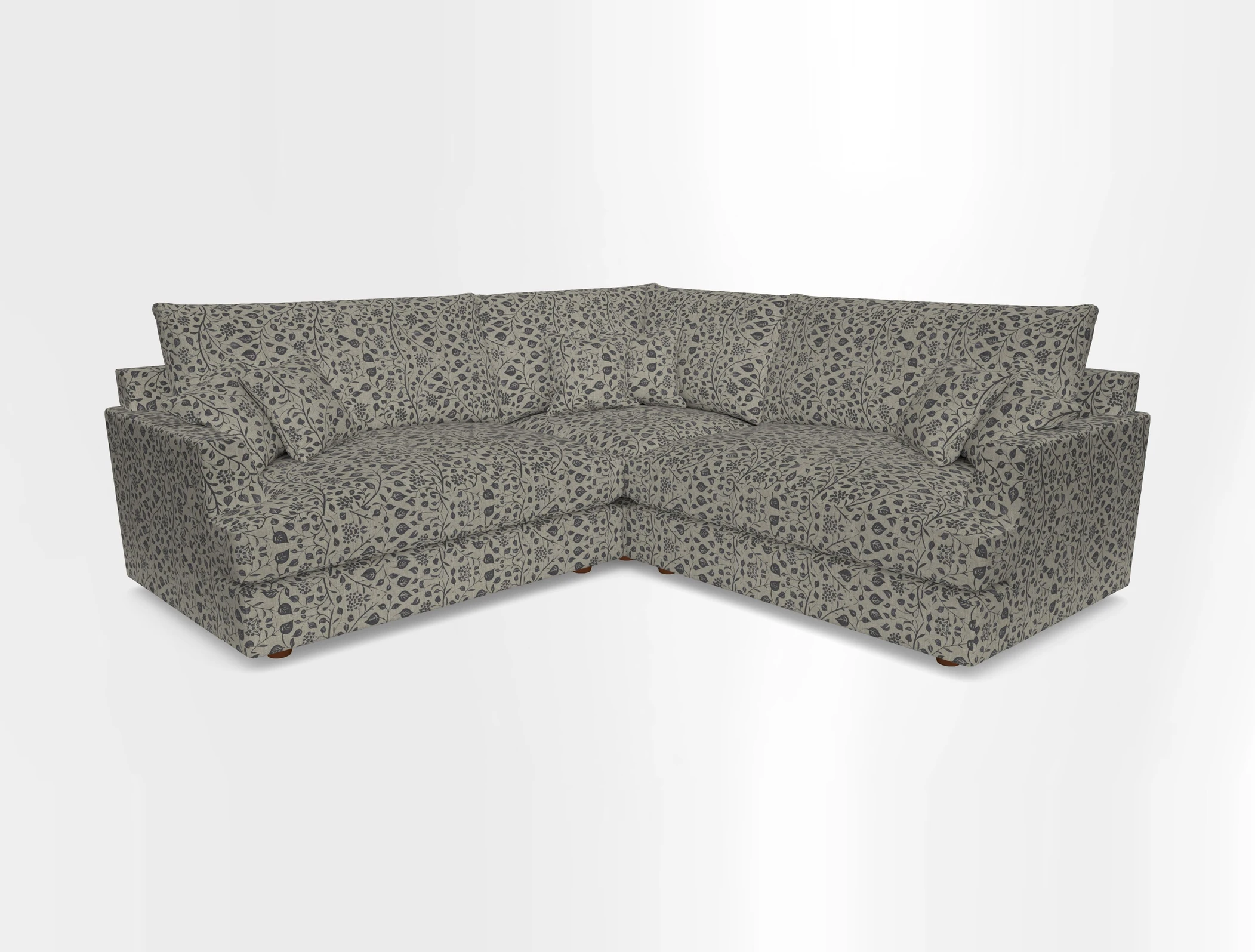 Slingsby Small Fitted Cover Corner Unit LHF & RHF in Two Tone Plain Biscuit.  Loose cover version available