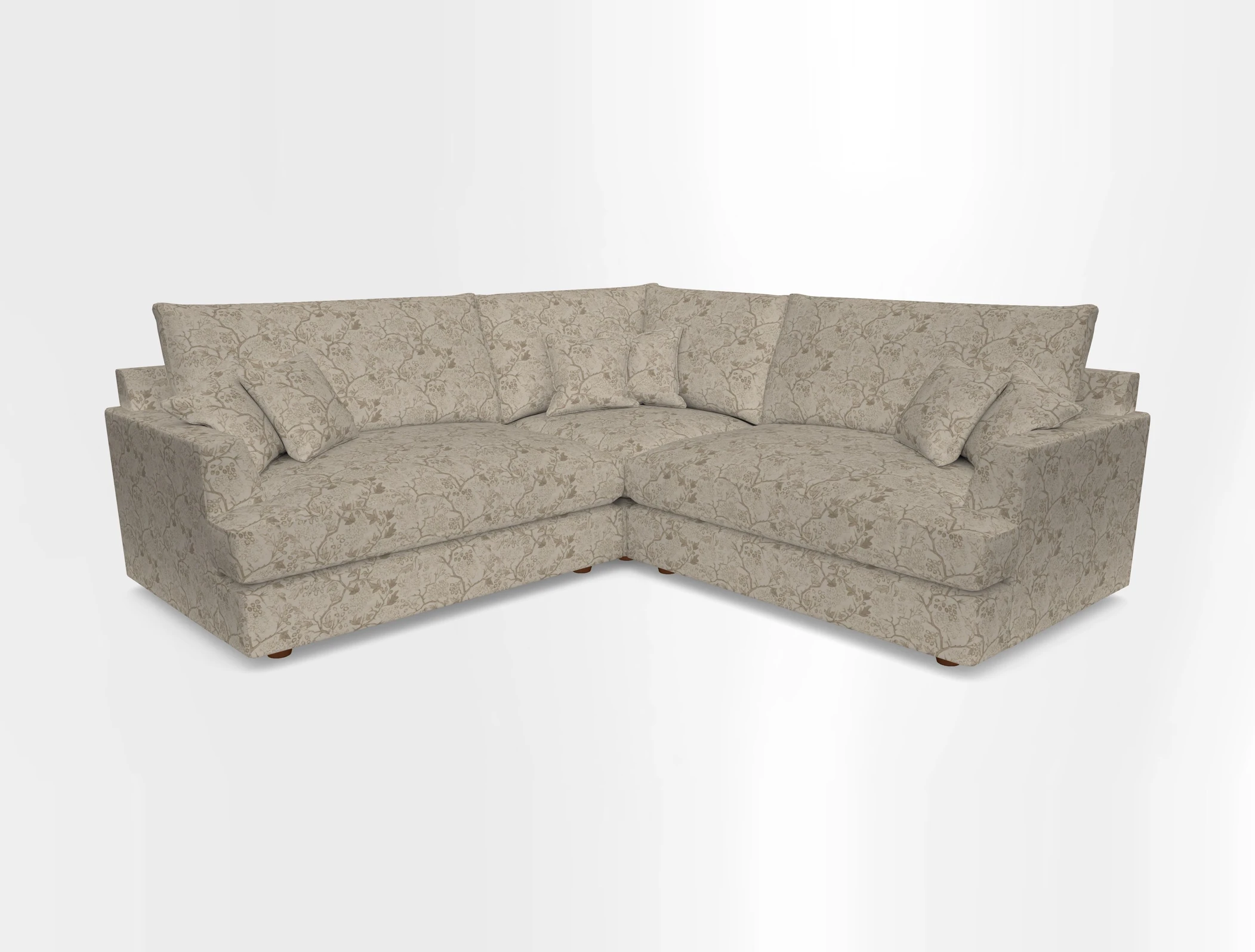 Slingsby Small Fitted Cover Corner Unit LHF & RHF in Two Tone Plain Biscuit.  Loose cover version available