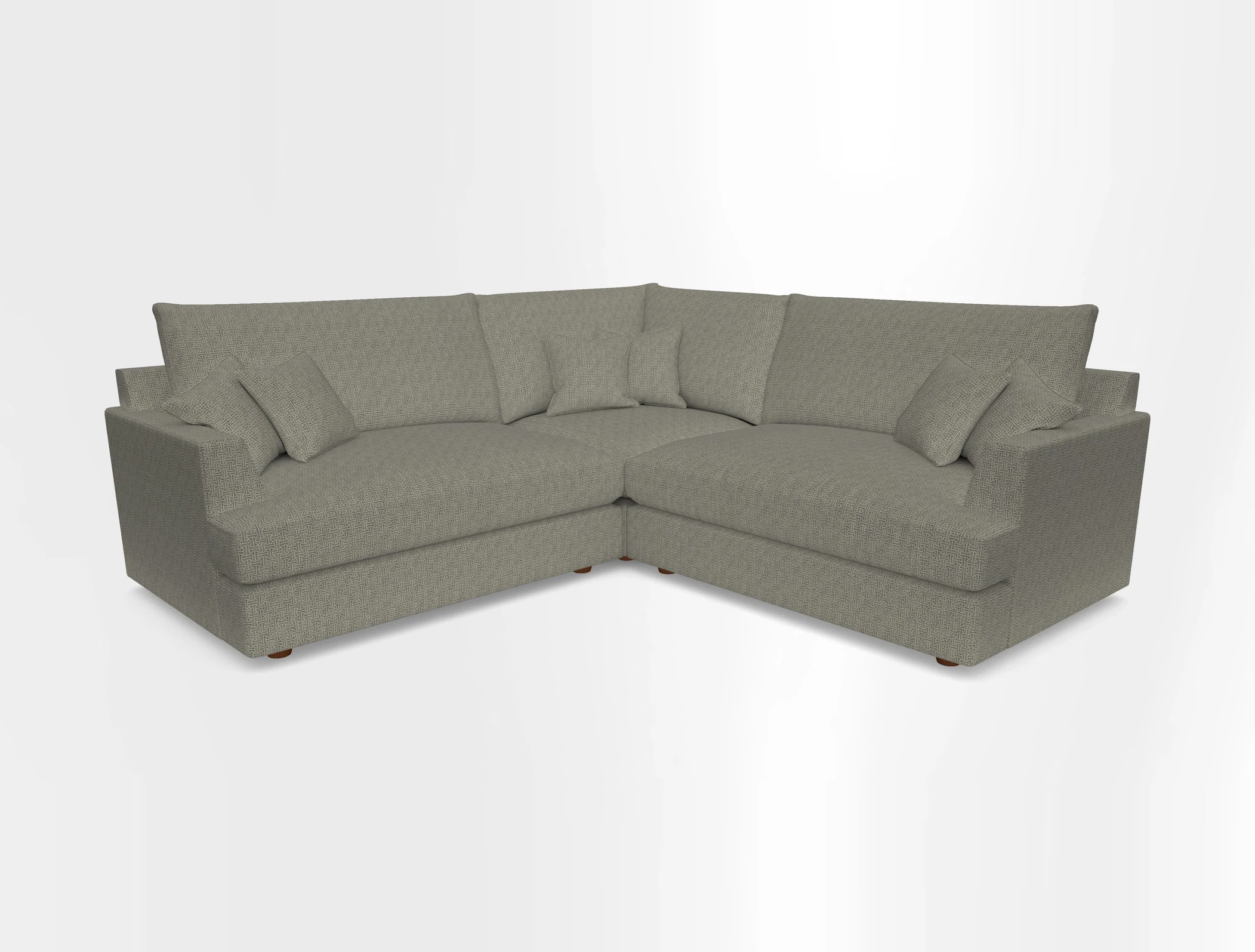 Slingsby Small Fitted Cover Corner Unit LHF & RHF in Two Tone Plain Biscuit.  Loose cover version available