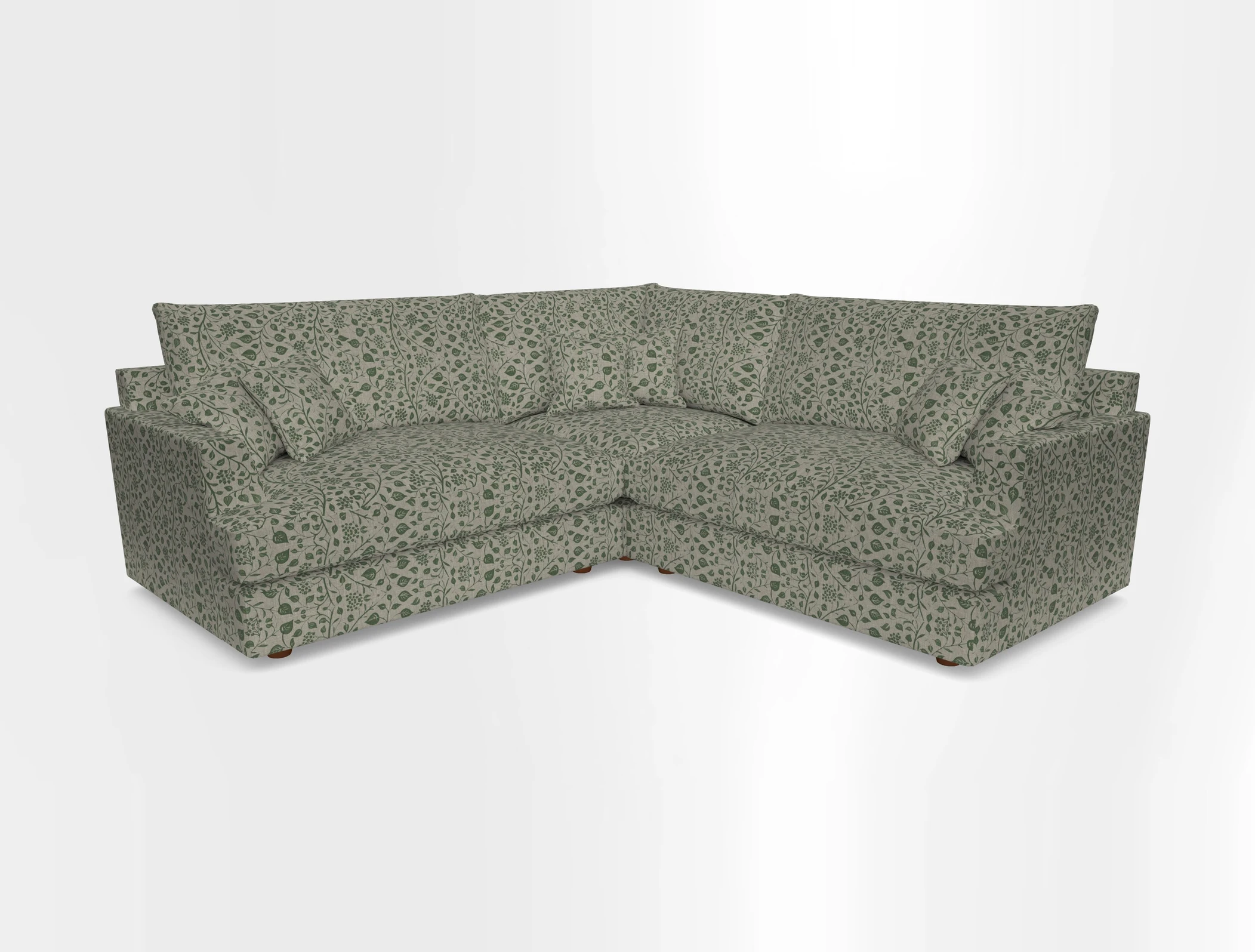 Slingsby Small Fitted Cover Corner Unit LHF & RHF in Two Tone Plain Biscuit.  Loose cover version available