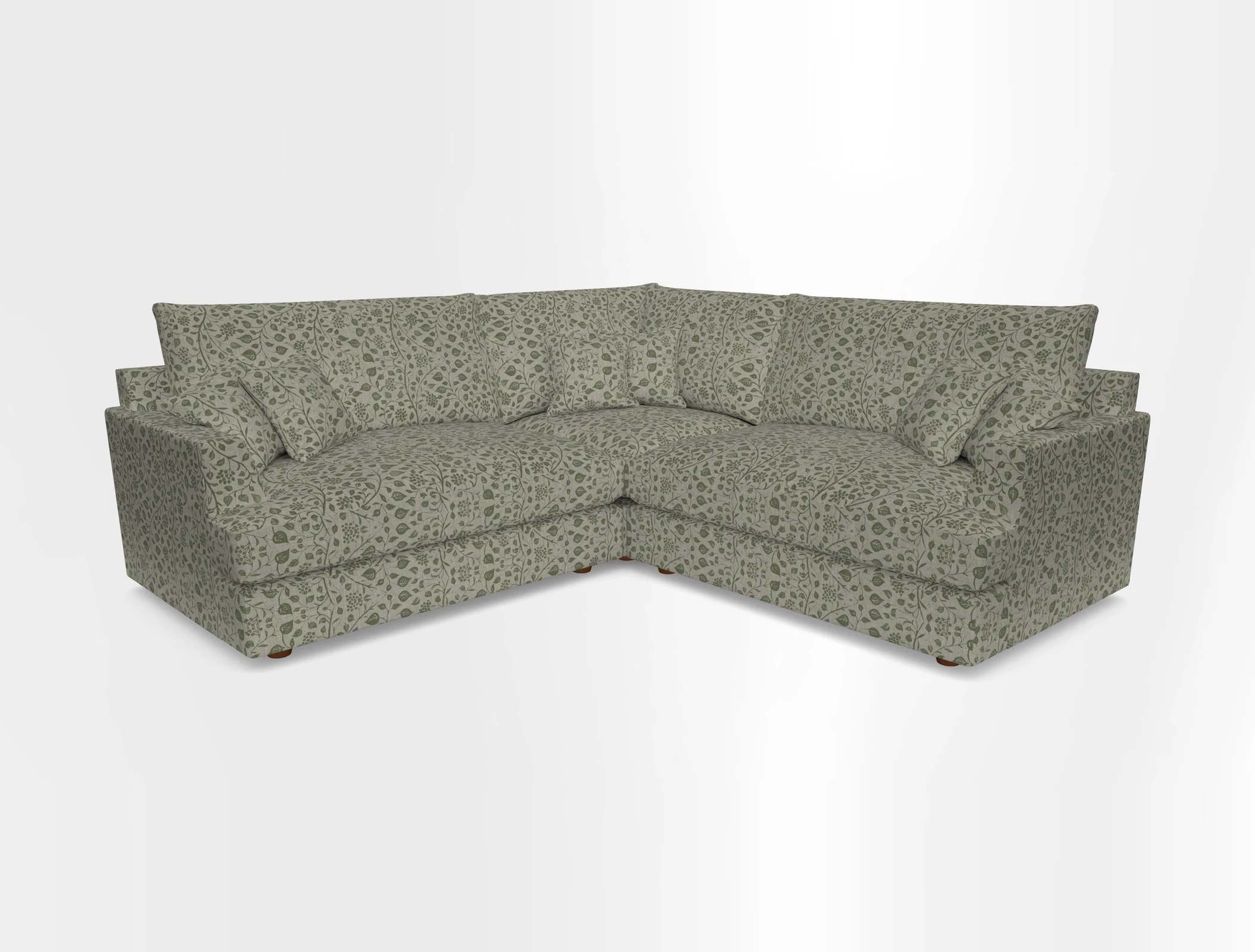 Slingsby Small Fitted Cover Corner Unit LHF & RHF in Two Tone Plain Biscuit.  Loose cover version available