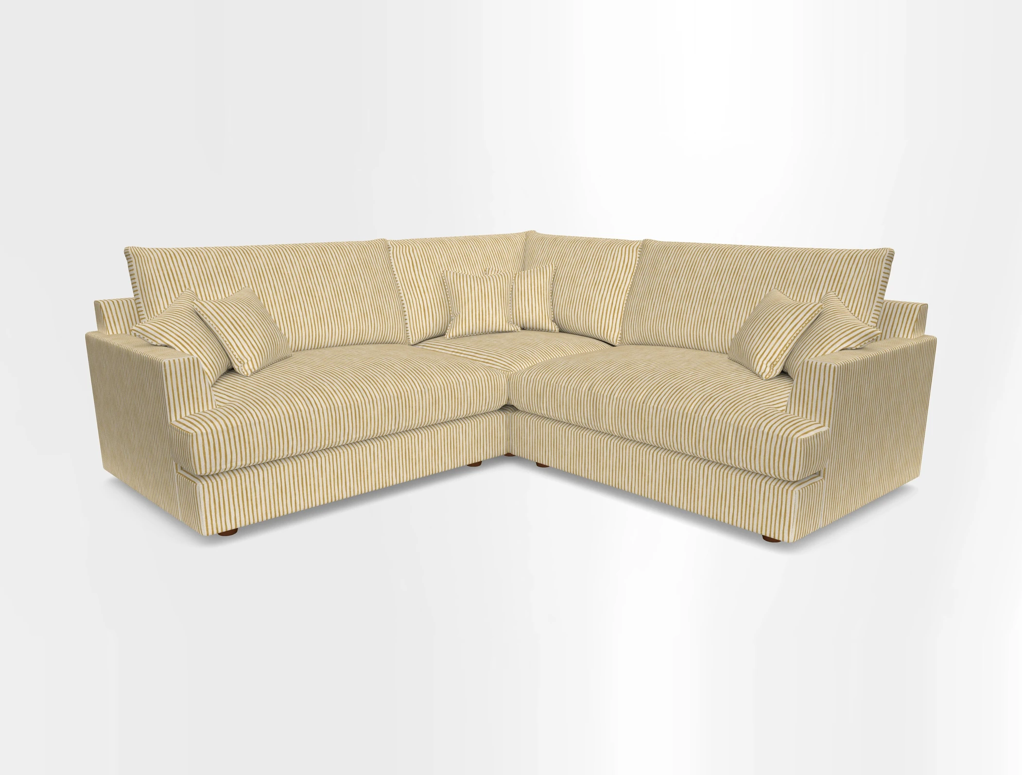 Slingsby Small Fitted Cover Corner Unit LHF & RHF in Two Tone Plain Biscuit.  Loose cover version available
