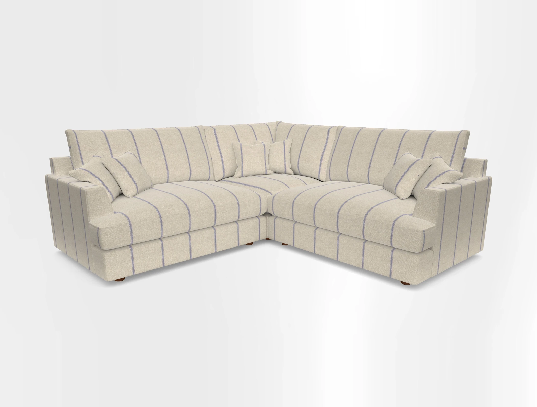 Slingsby Small Fitted Cover Corner Unit LHF & RHF in Two Tone Plain Biscuit.  Loose cover version available