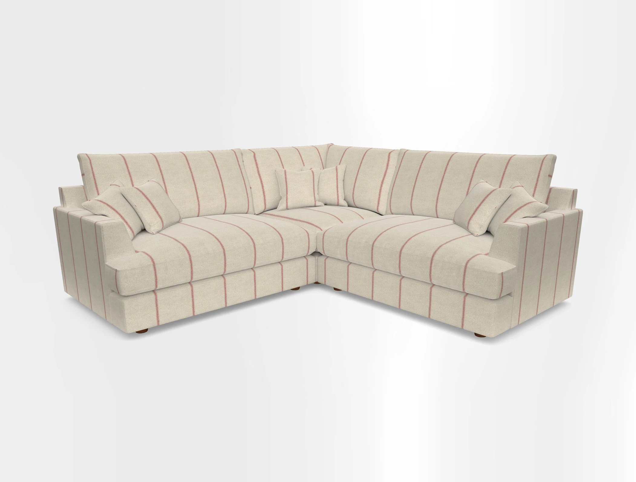 Slingsby Small Fitted Cover Corner Unit LHF & RHF in Two Tone Plain Biscuit.  Loose cover version available