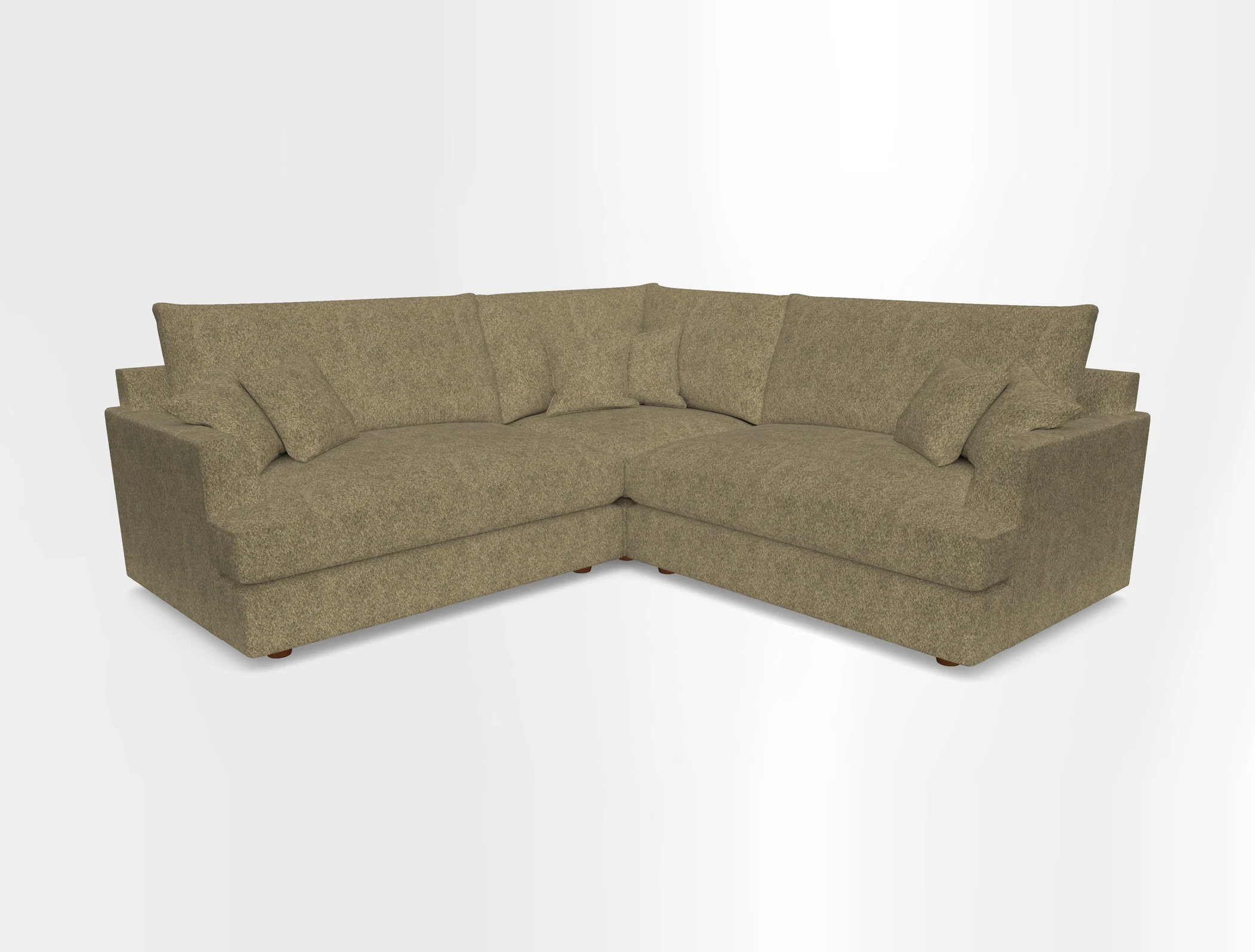 Slingsby Small Fitted Cover Corner Unit LHF & RHF in Two Tone Plain Biscuit.  Loose cover version available