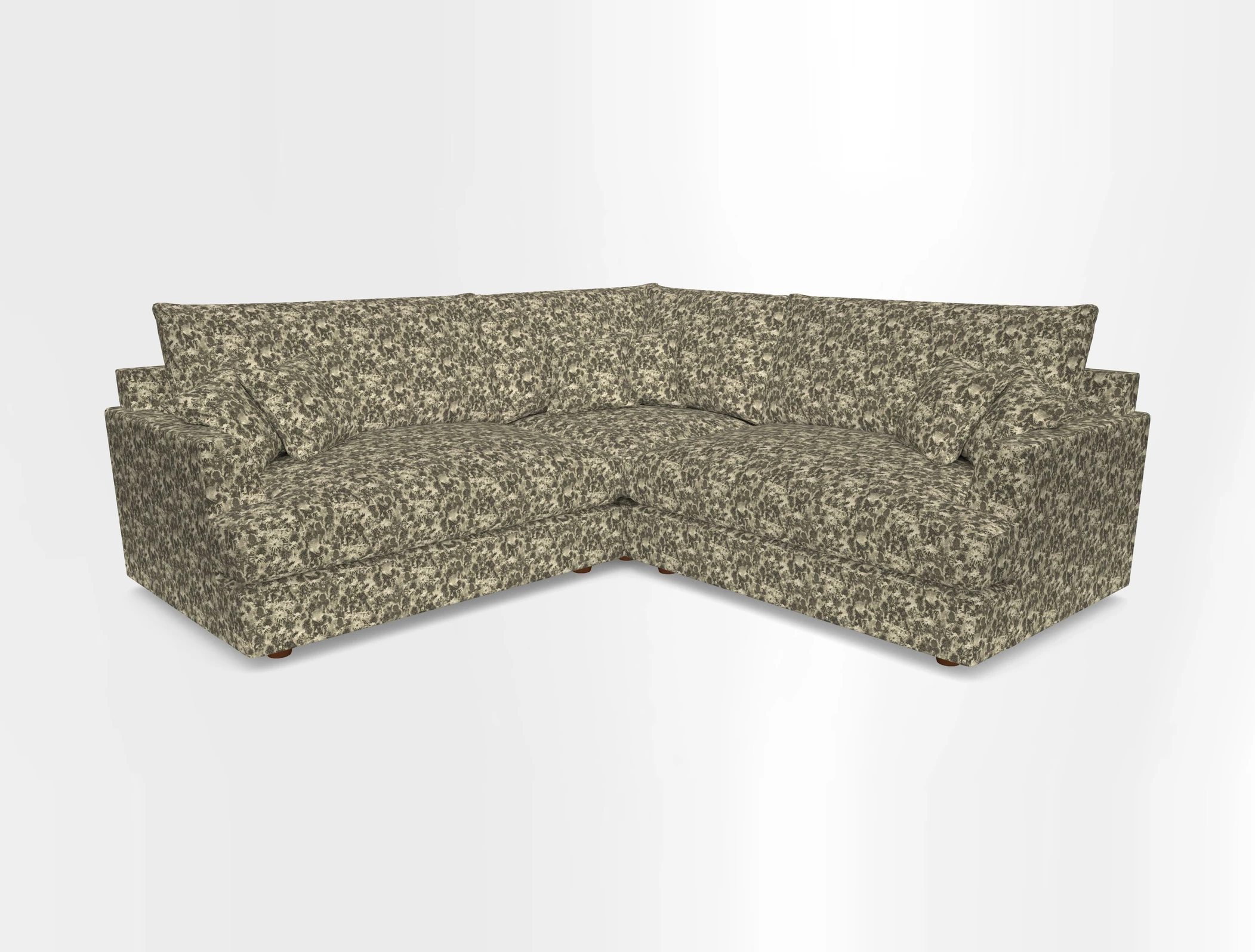 Slingsby Small Fitted Cover Corner Unit LHF & RHF in Two Tone Plain Biscuit.  Loose cover version available