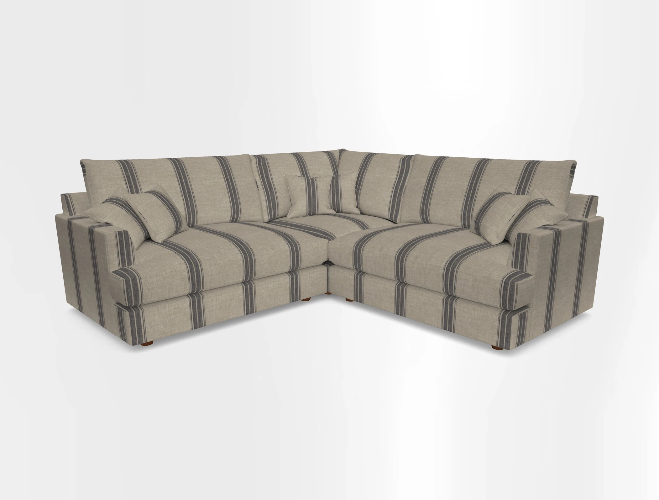 Slingsby Small Fitted Cover Corner Unit LHF & RHF in Two Tone Plain Biscuit.  Loose cover version available