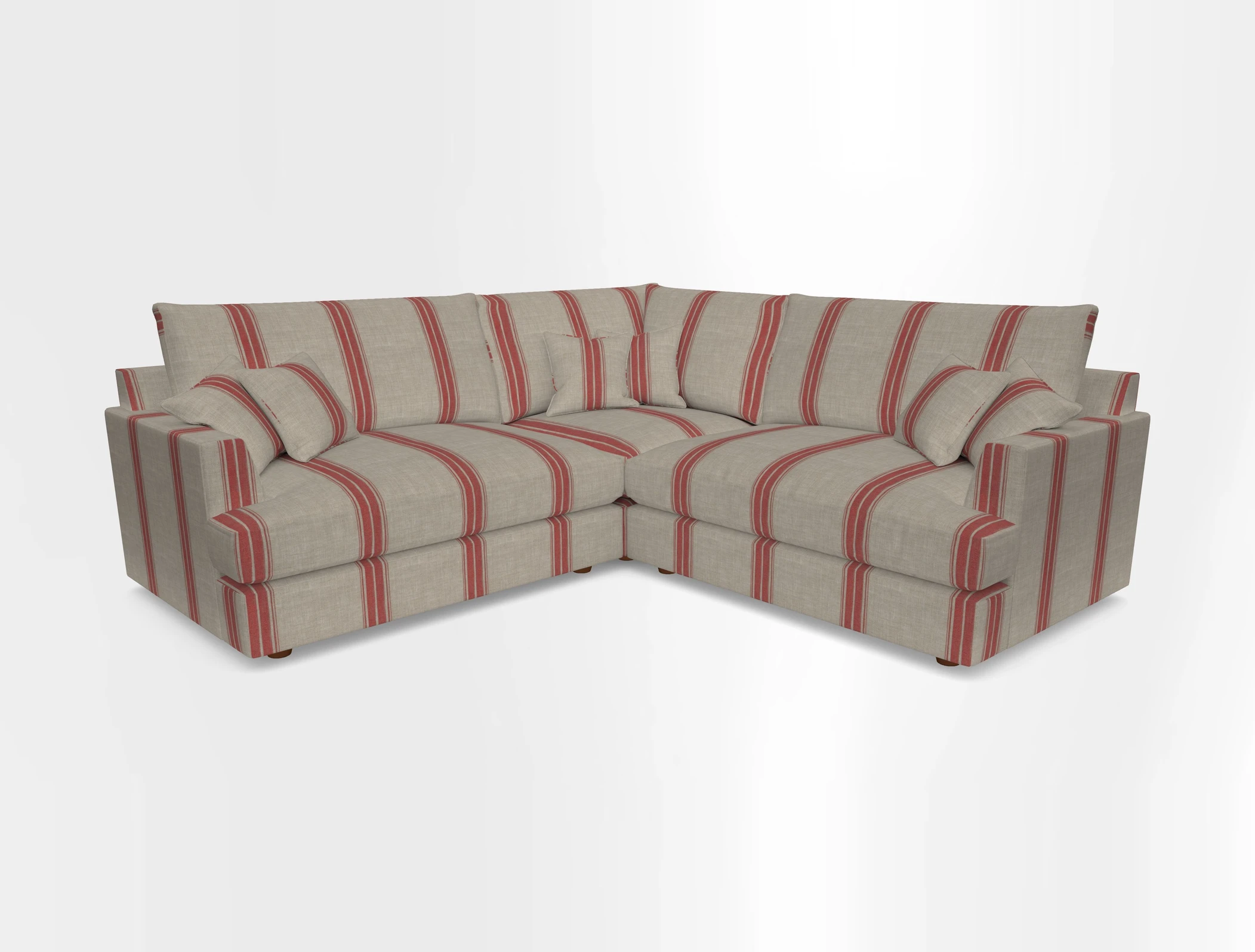 Slingsby Small Fitted Cover Corner Unit LHF & RHF in Two Tone Plain Biscuit.  Loose cover version available