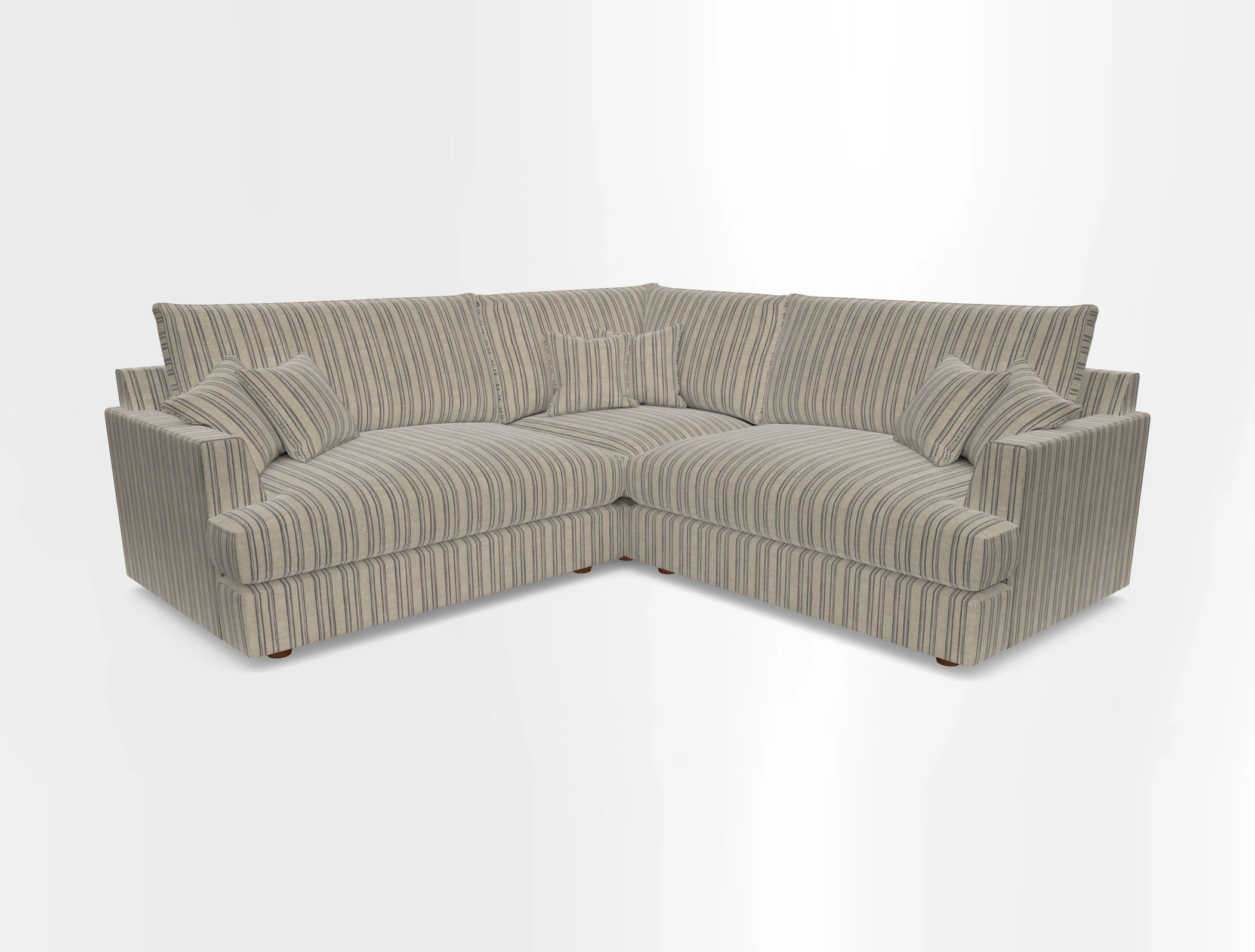 Slingsby Small Fitted Cover Corner Unit LHF & RHF in Two Tone Plain Biscuit.  Loose cover version available