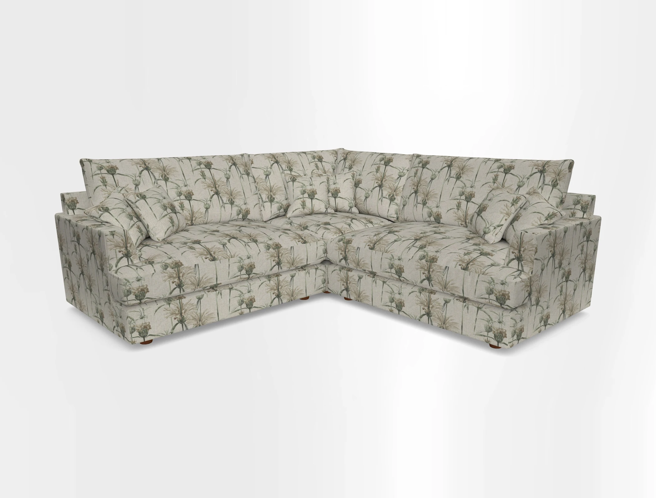 Slingsby Small Fitted Cover Corner Unit LHF & RHF in Two Tone Plain Biscuit.  Loose cover version available