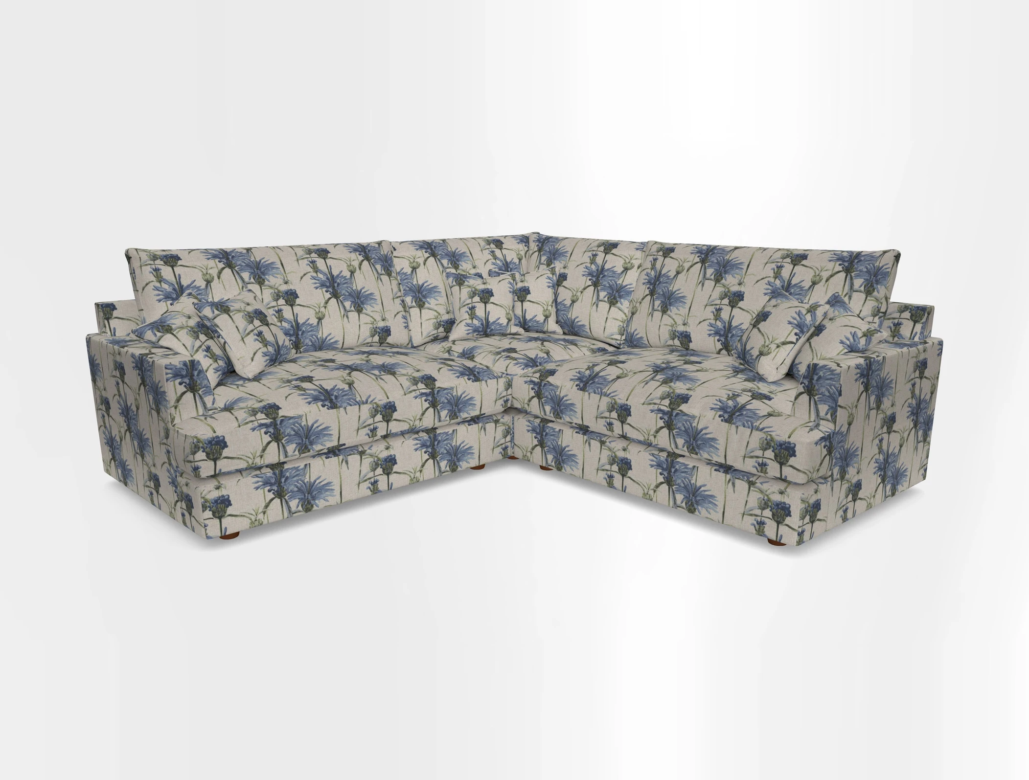 Slingsby Small Fitted Cover Corner Unit LHF & RHF in Two Tone Plain Biscuit.  Loose cover version available
