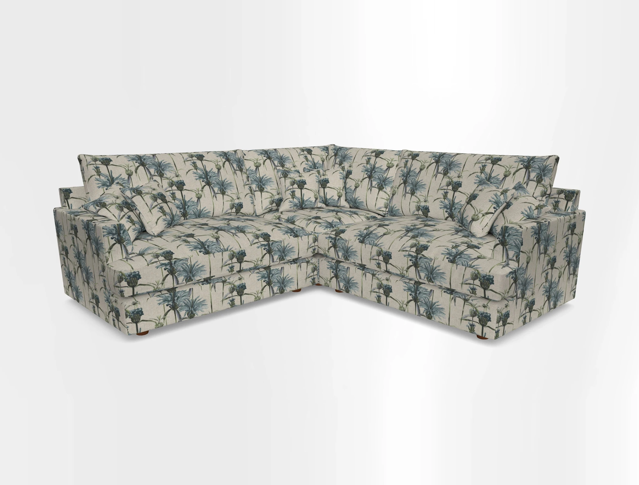 Slingsby Small Fitted Cover Corner Unit LHF & RHF in Two Tone Plain Biscuit.  Loose cover version available