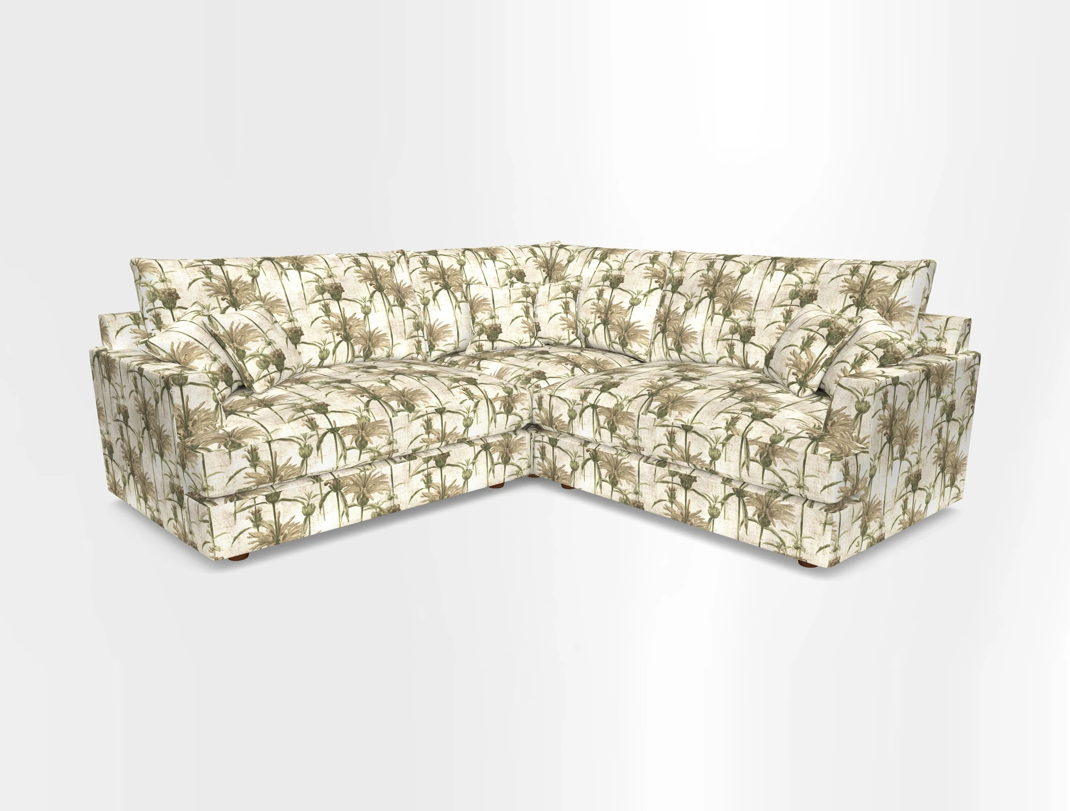 Slingsby Small Fitted Cover Corner Unit LHF & RHF in Two Tone Plain Biscuit.  Loose cover version available