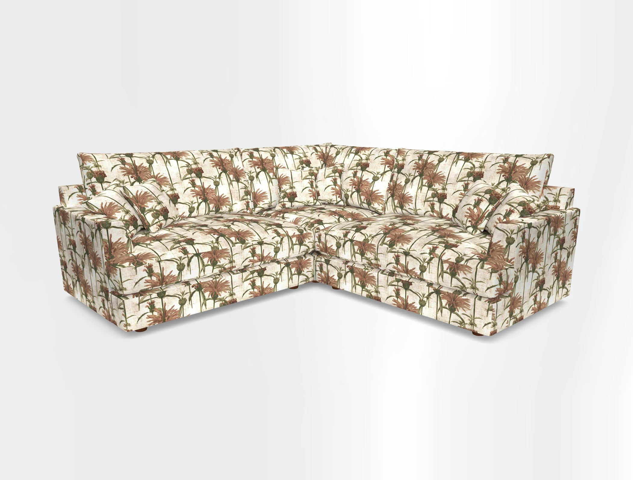 Slingsby Small Fitted Cover Corner Unit LHF & RHF in Two Tone Plain Biscuit.  Loose cover version available