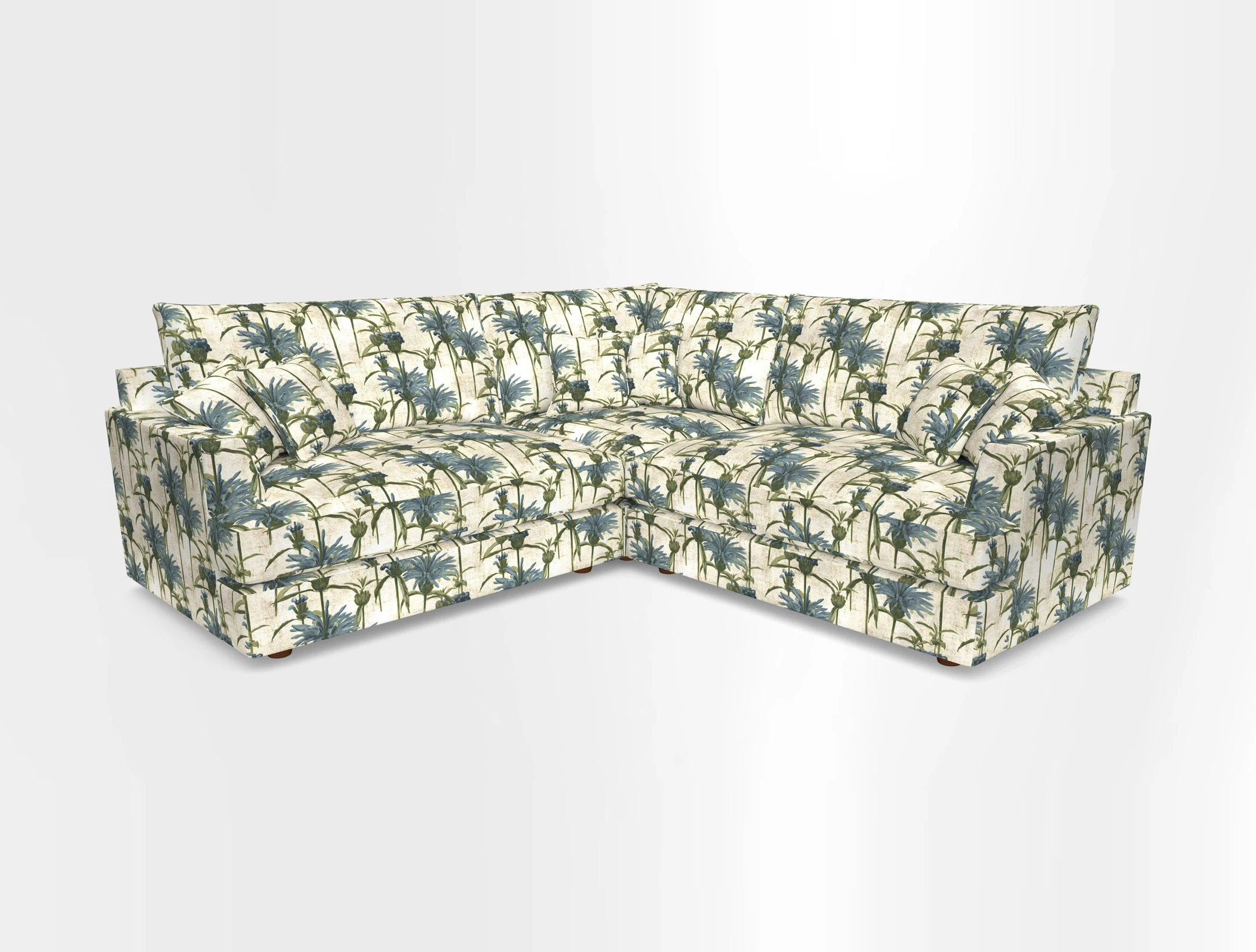 Slingsby Small Fitted Cover Corner Unit LHF & RHF in Two Tone Plain Biscuit.  Loose cover version available