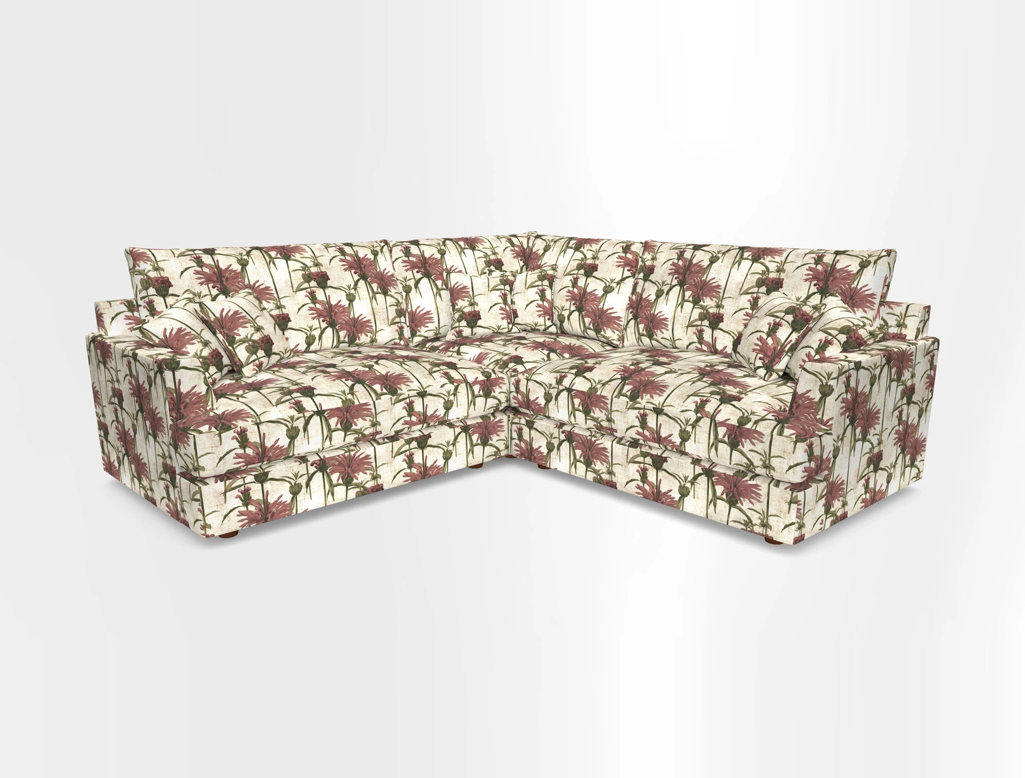 Slingsby Small Fitted Cover Corner Unit LHF & RHF in Two Tone Plain Biscuit.  Loose cover version available