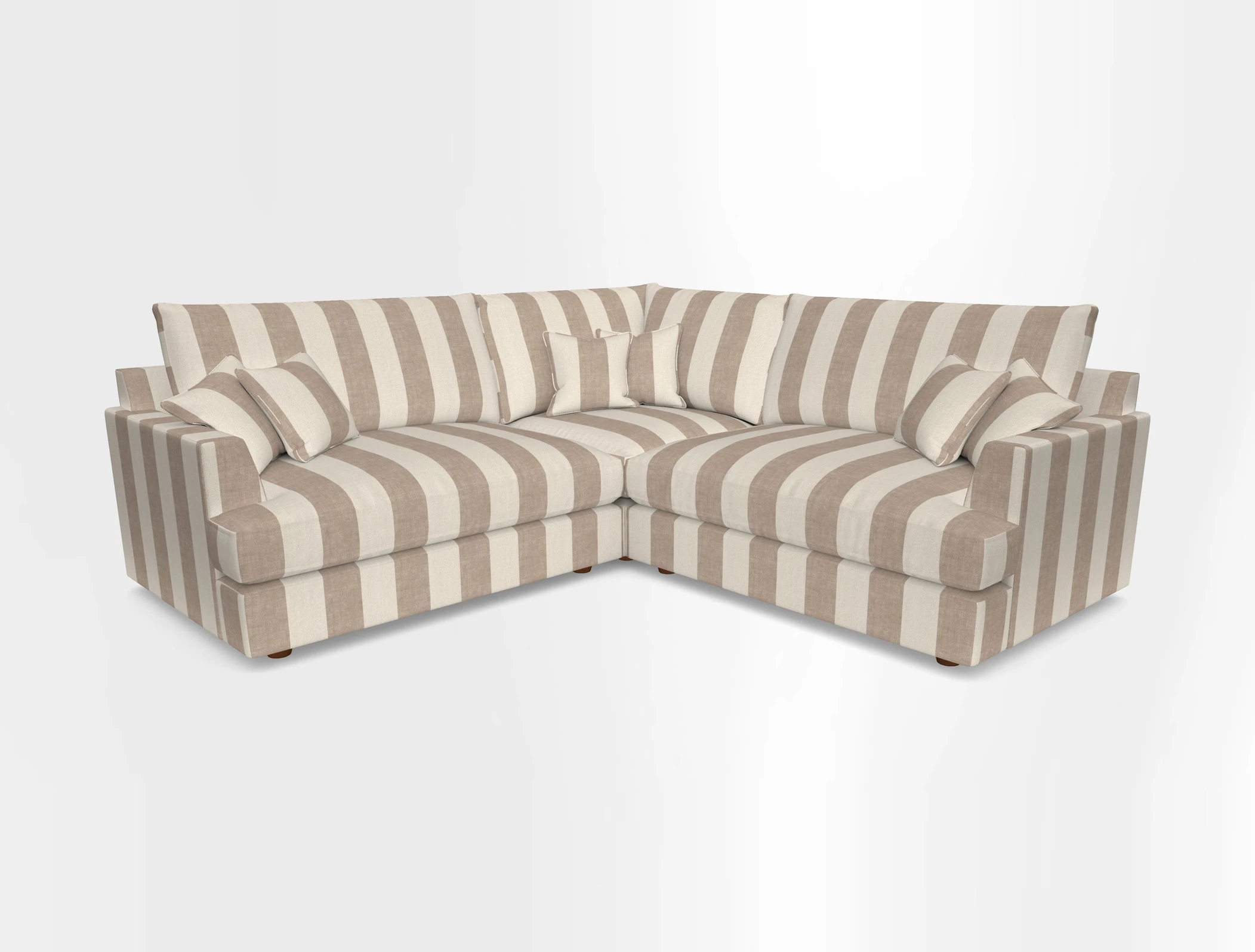 Slingsby Small Fitted Cover Corner Unit LHF & RHF in Two Tone Plain Biscuit.  Loose cover version available