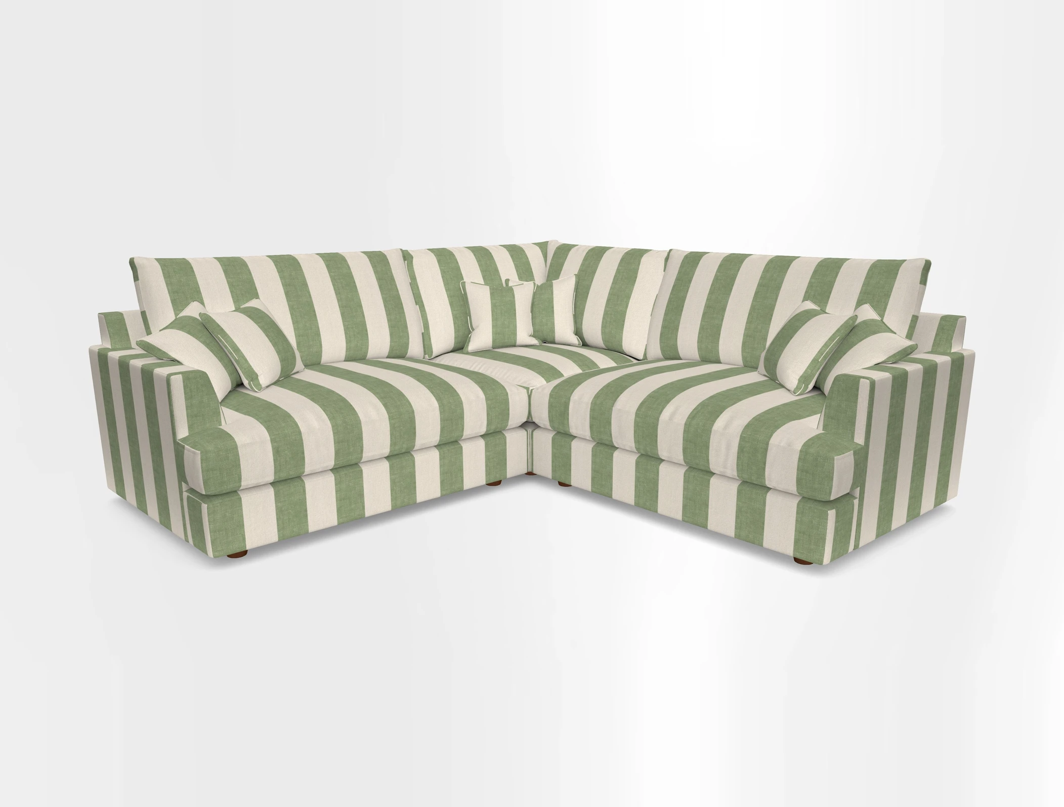 Slingsby Small Fitted Cover Corner Unit LHF & RHF in Two Tone Plain Biscuit.  Loose cover version available