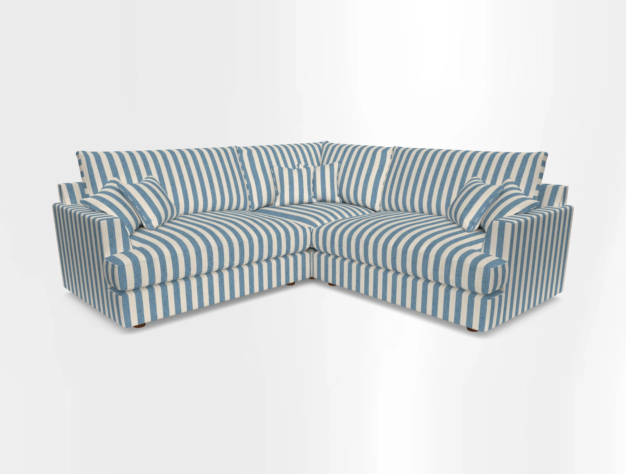 Slingsby Small Fitted Cover Corner Unit LHF & RHF in Two Tone Plain Biscuit.  Loose cover version available
