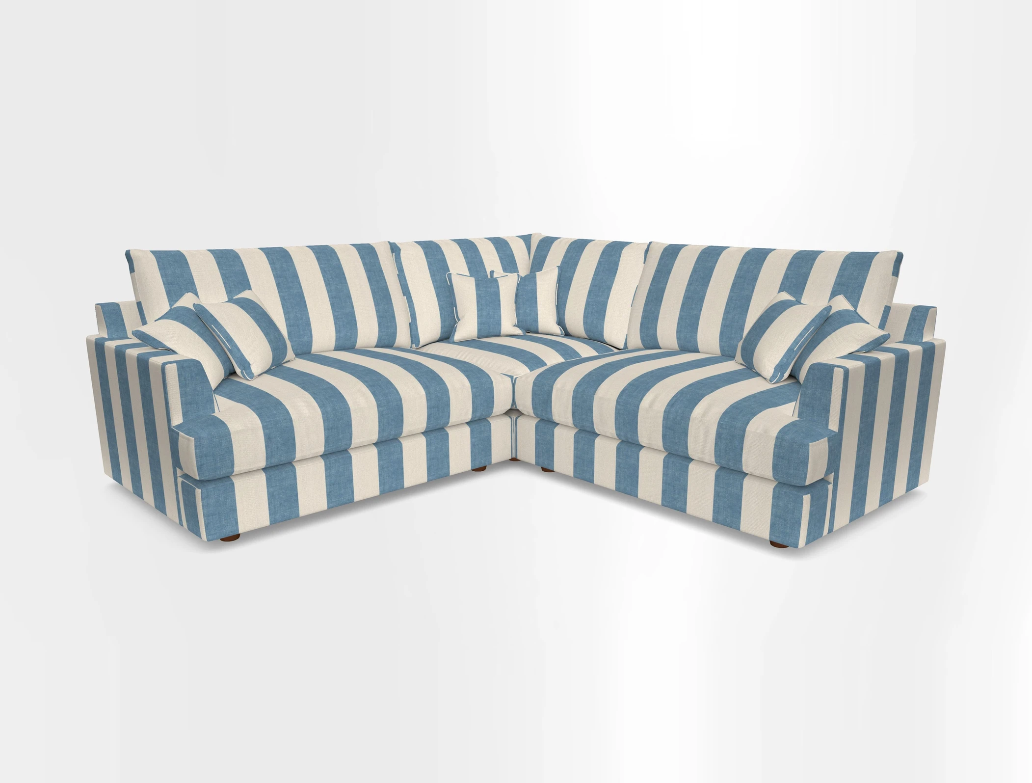 Slingsby Small Fitted Cover Corner Unit LHF & RHF in Two Tone Plain Biscuit.  Loose cover version available