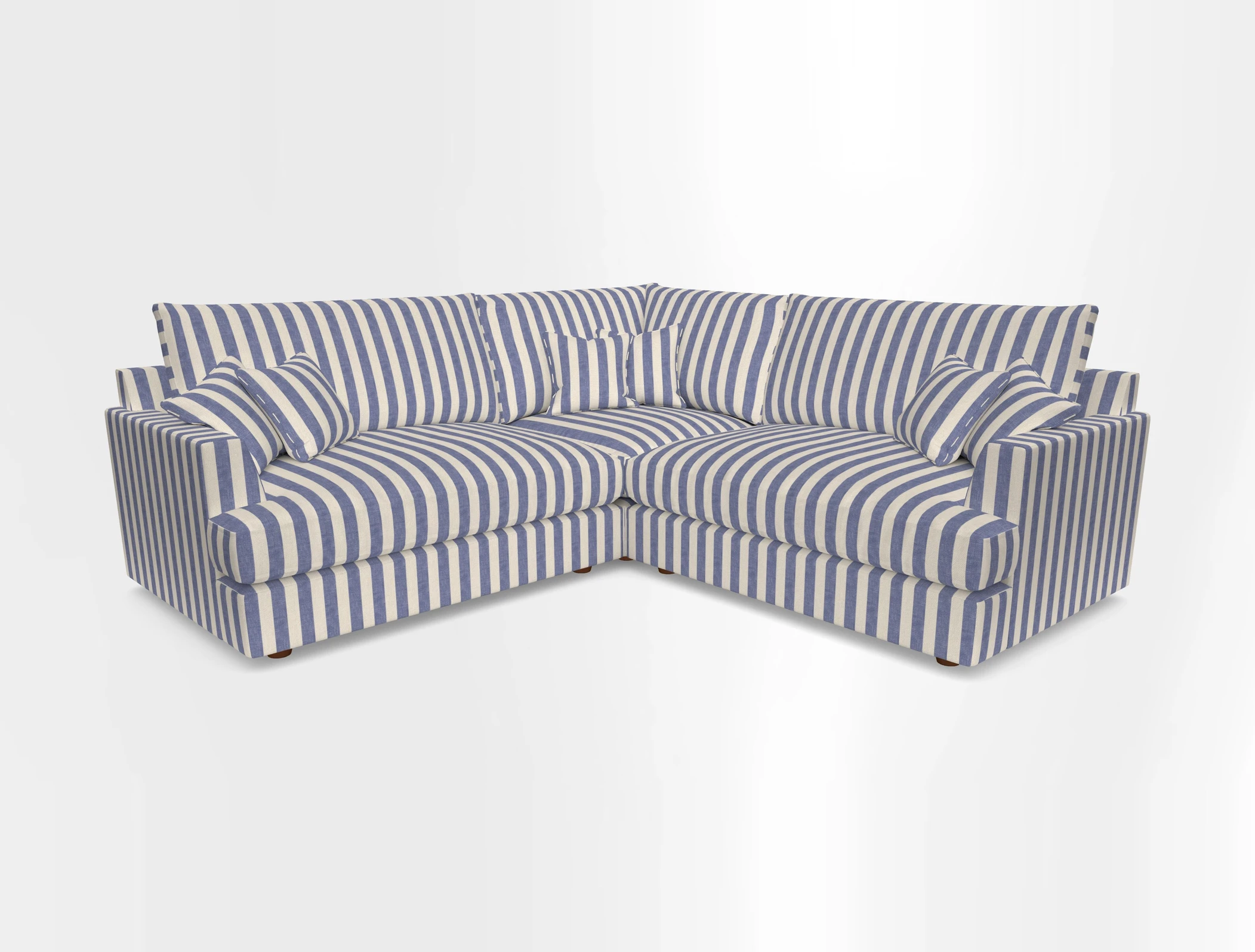 Slingsby Small Fitted Cover Corner Unit LHF & RHF in Two Tone Plain Biscuit.  Loose cover version available