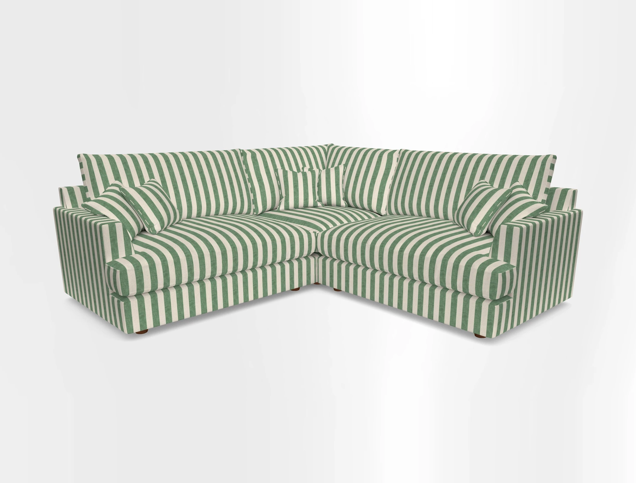 Slingsby Small Fitted Cover Corner Unit LHF & RHF in Two Tone Plain Biscuit.  Loose cover version available