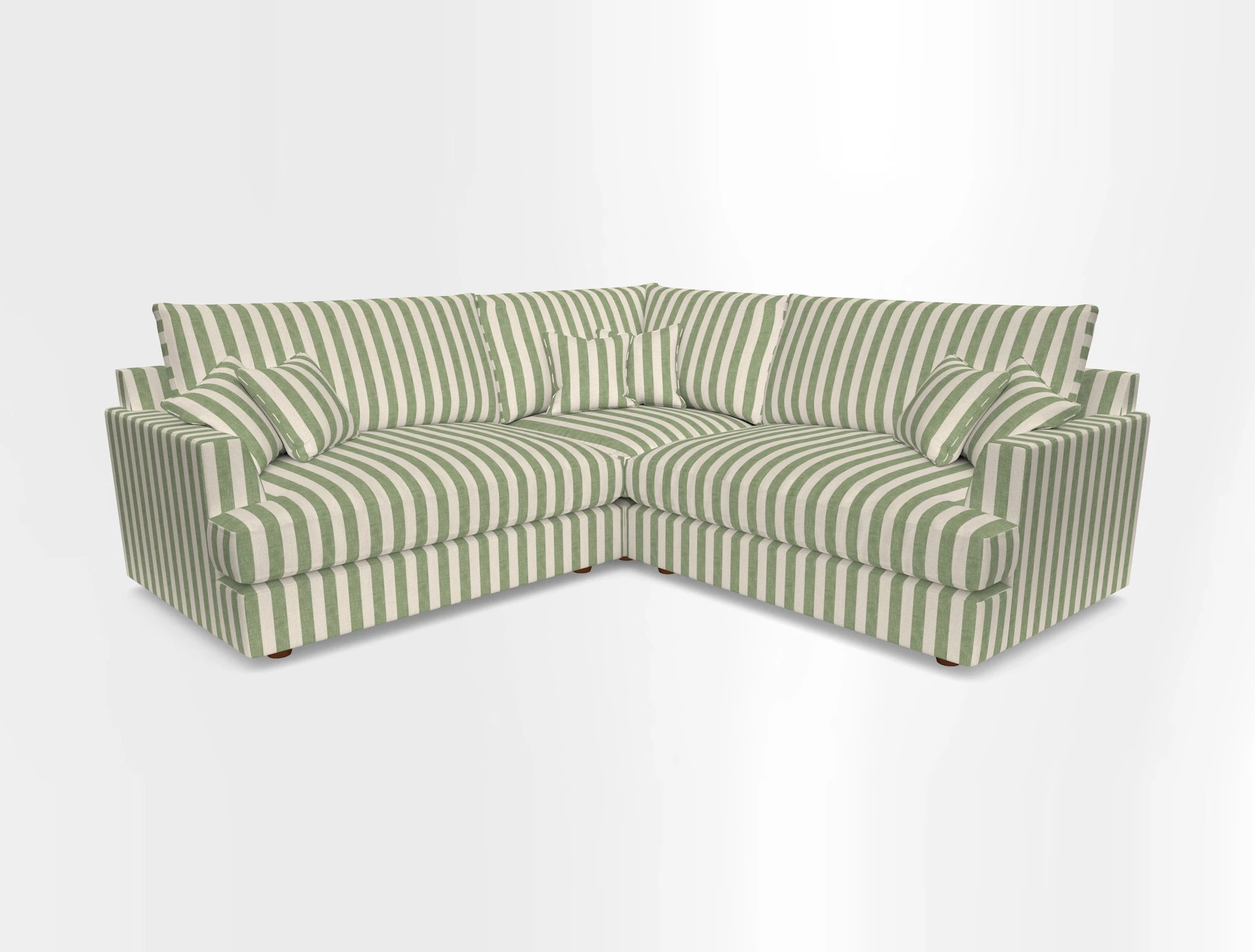 Slingsby Small Fitted Cover Corner Unit LHF & RHF in Two Tone Plain Biscuit.  Loose cover version available