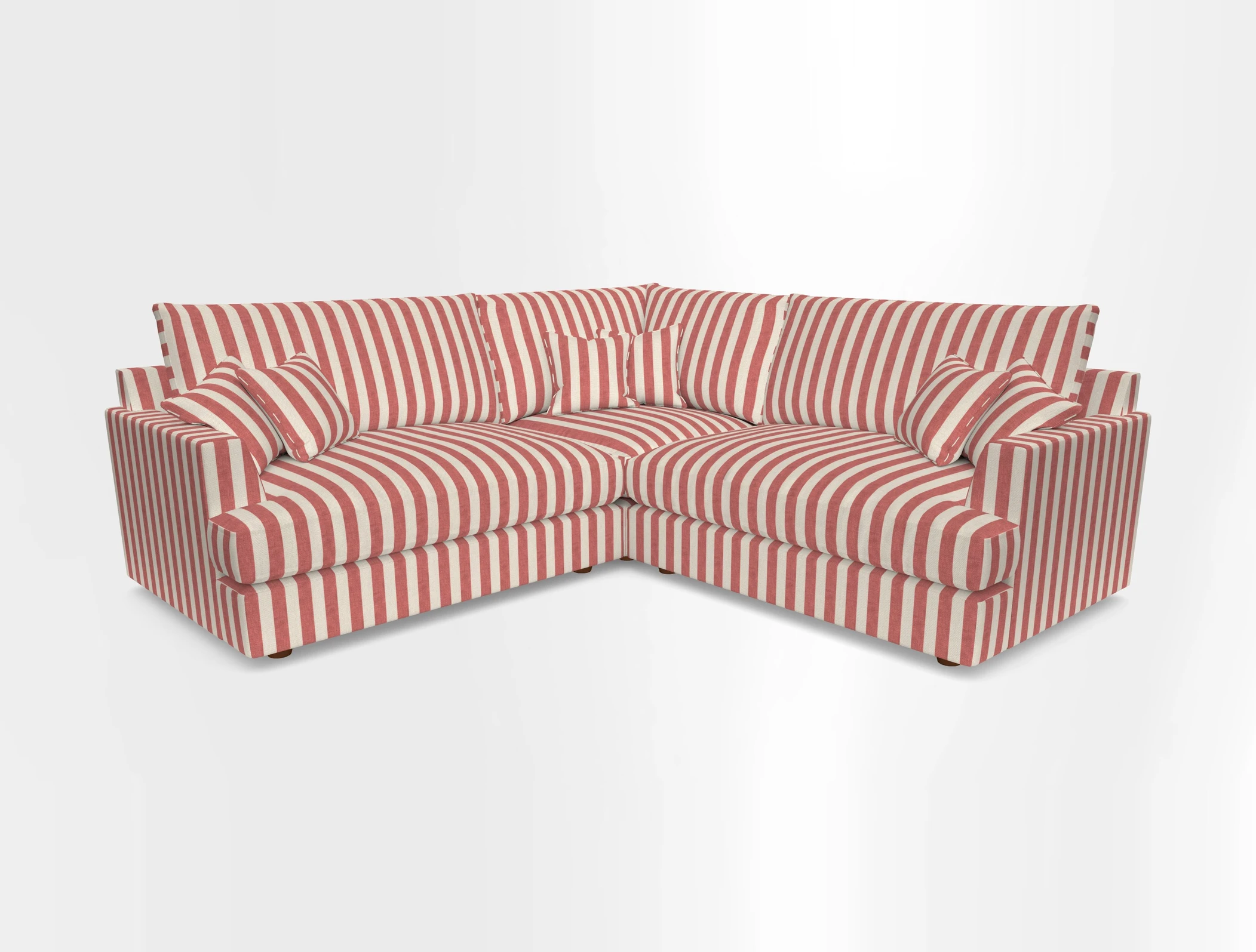 Slingsby Small Fitted Cover Corner Unit LHF & RHF in Two Tone Plain Biscuit.  Loose cover version available