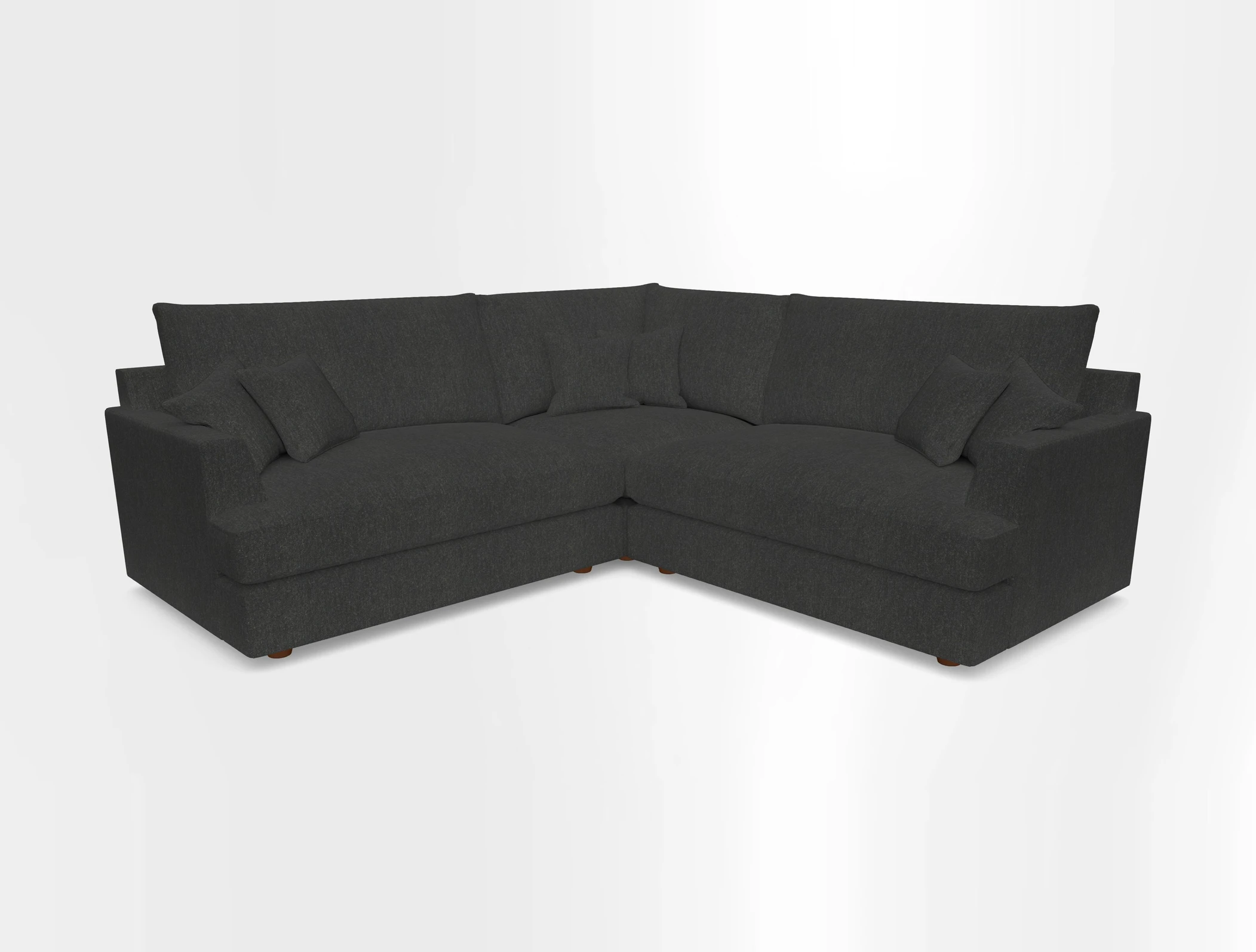 Slingsby Small Fitted Cover Corner Unit LHF & RHF in Two Tone Plain Biscuit.  Loose cover version available
