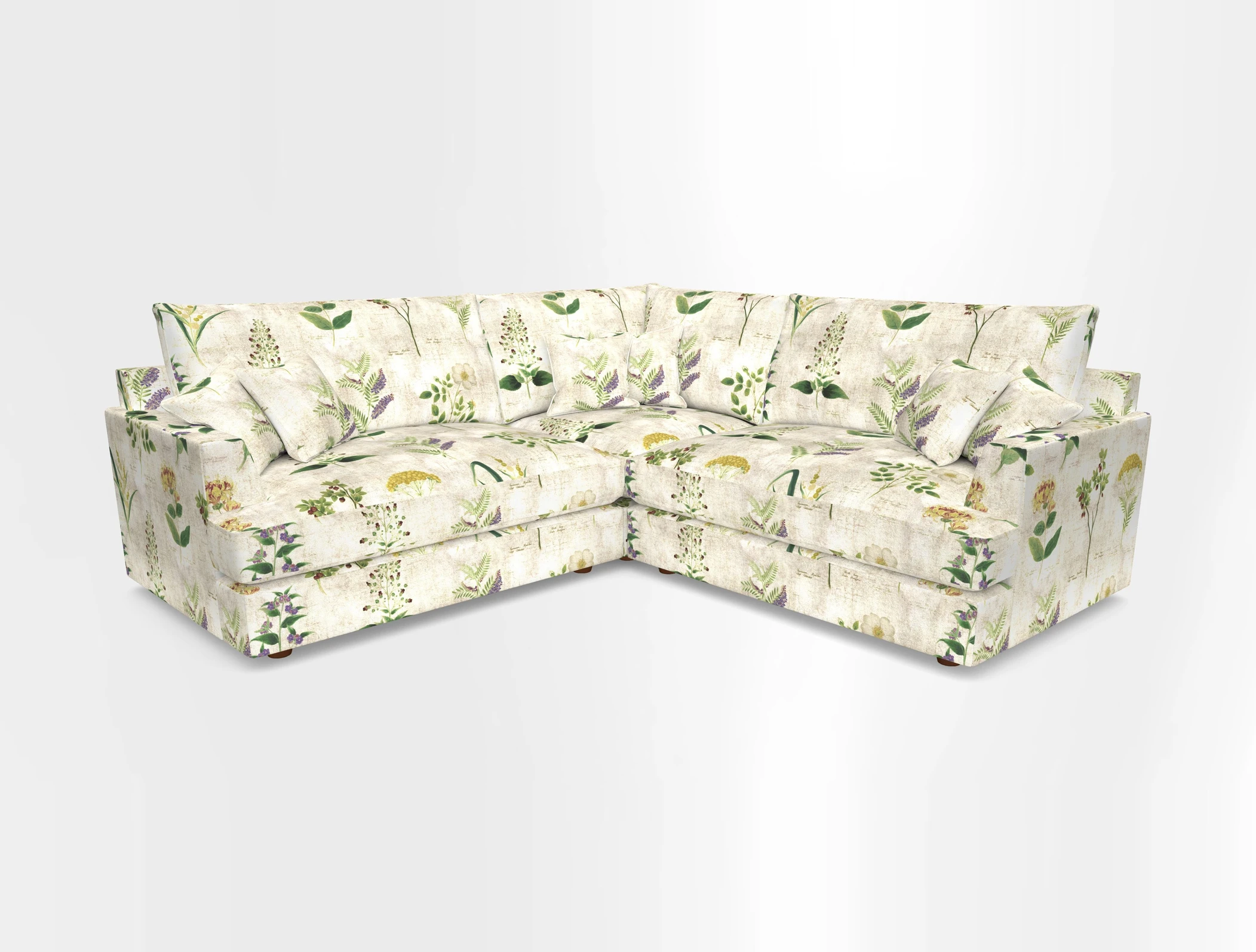Slingsby Small Fitted Cover Corner Unit LHF & RHF in Two Tone Plain Biscuit.  Loose cover version available
