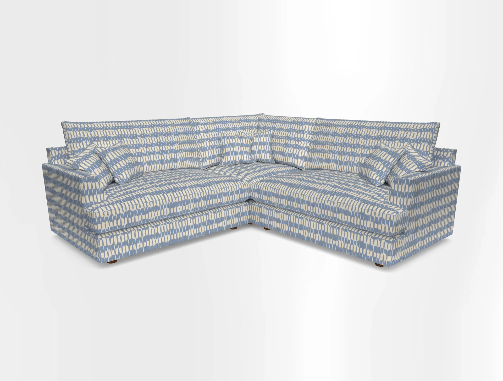 Slingsby Small Fitted Cover Corner Unit LHF & RHF in Two Tone Plain Biscuit.  Loose cover version available