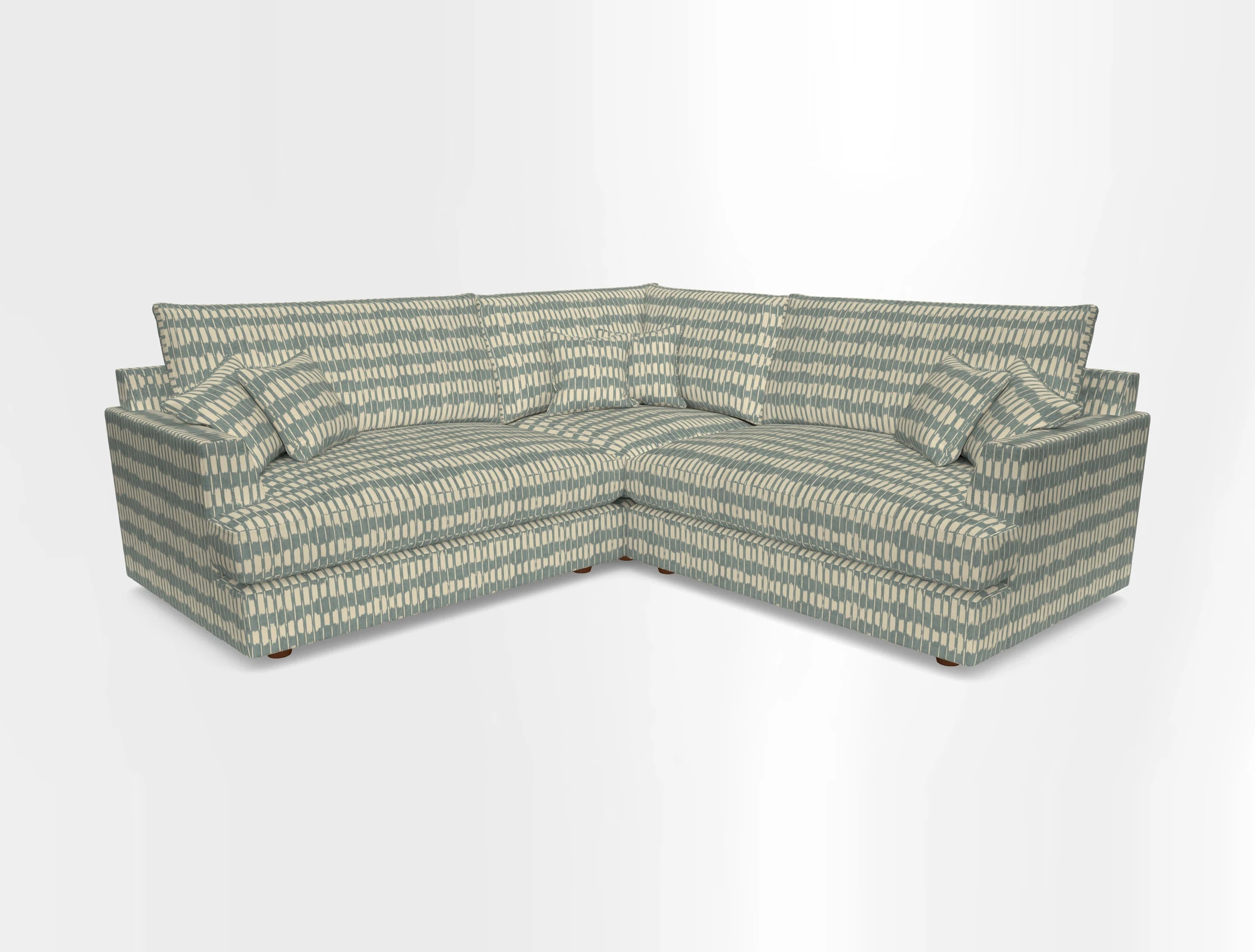 Slingsby Small Fitted Cover Corner Unit LHF & RHF in Two Tone Plain Biscuit.  Loose cover version available