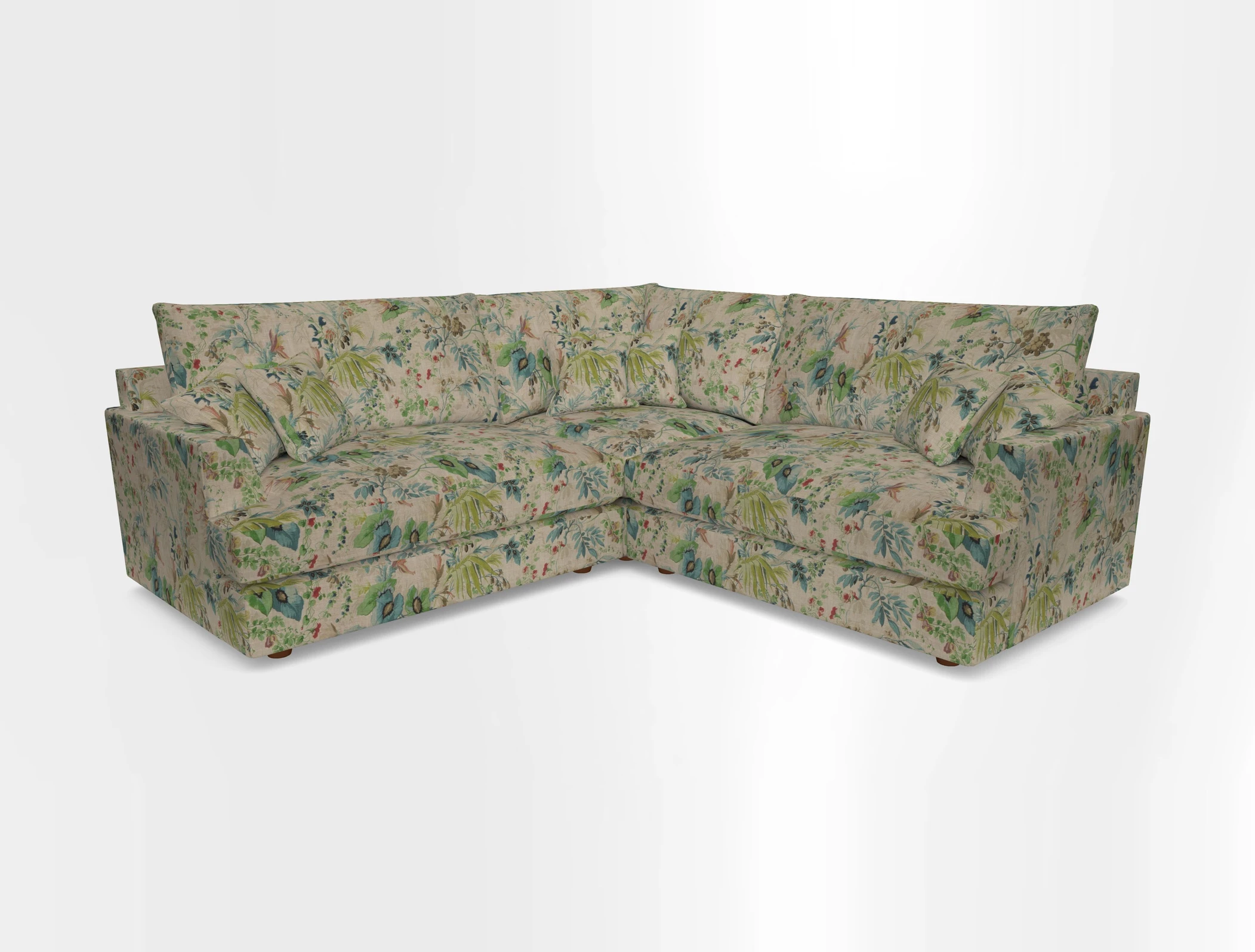 Slingsby Small Fitted Cover Corner Unit LHF & RHF in Two Tone Plain Biscuit.  Loose cover version available