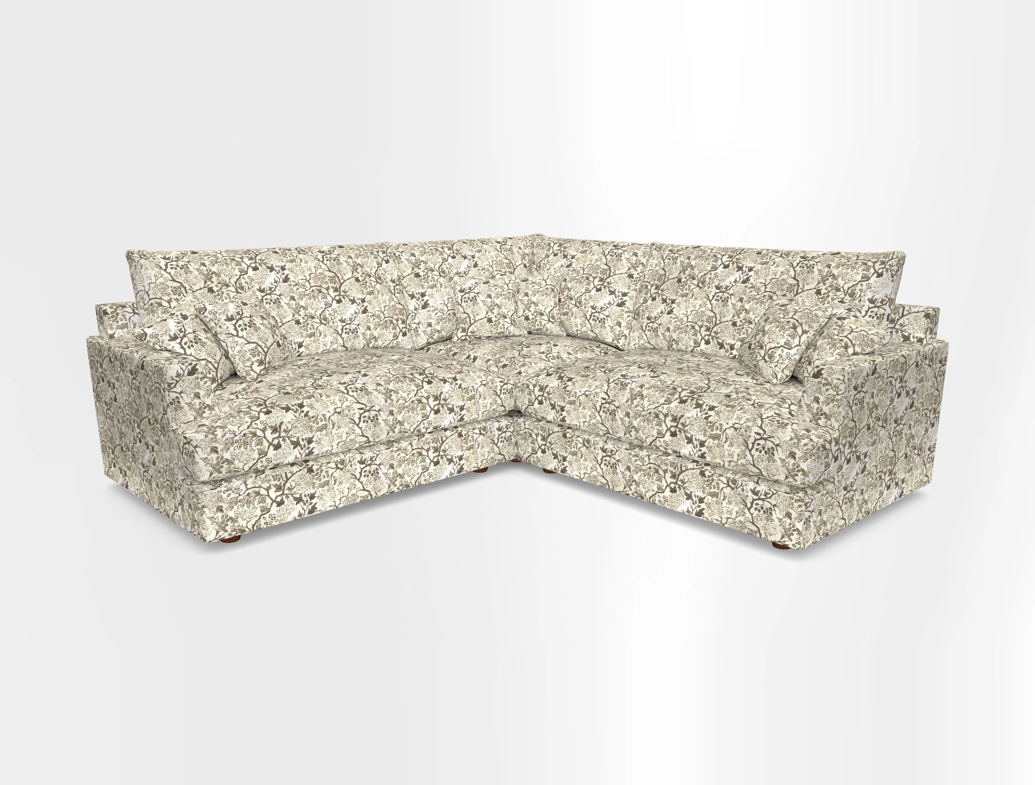 Slingsby Small Fitted Cover Corner Unit LHF & RHF in Two Tone Plain Biscuit.  Loose cover version available