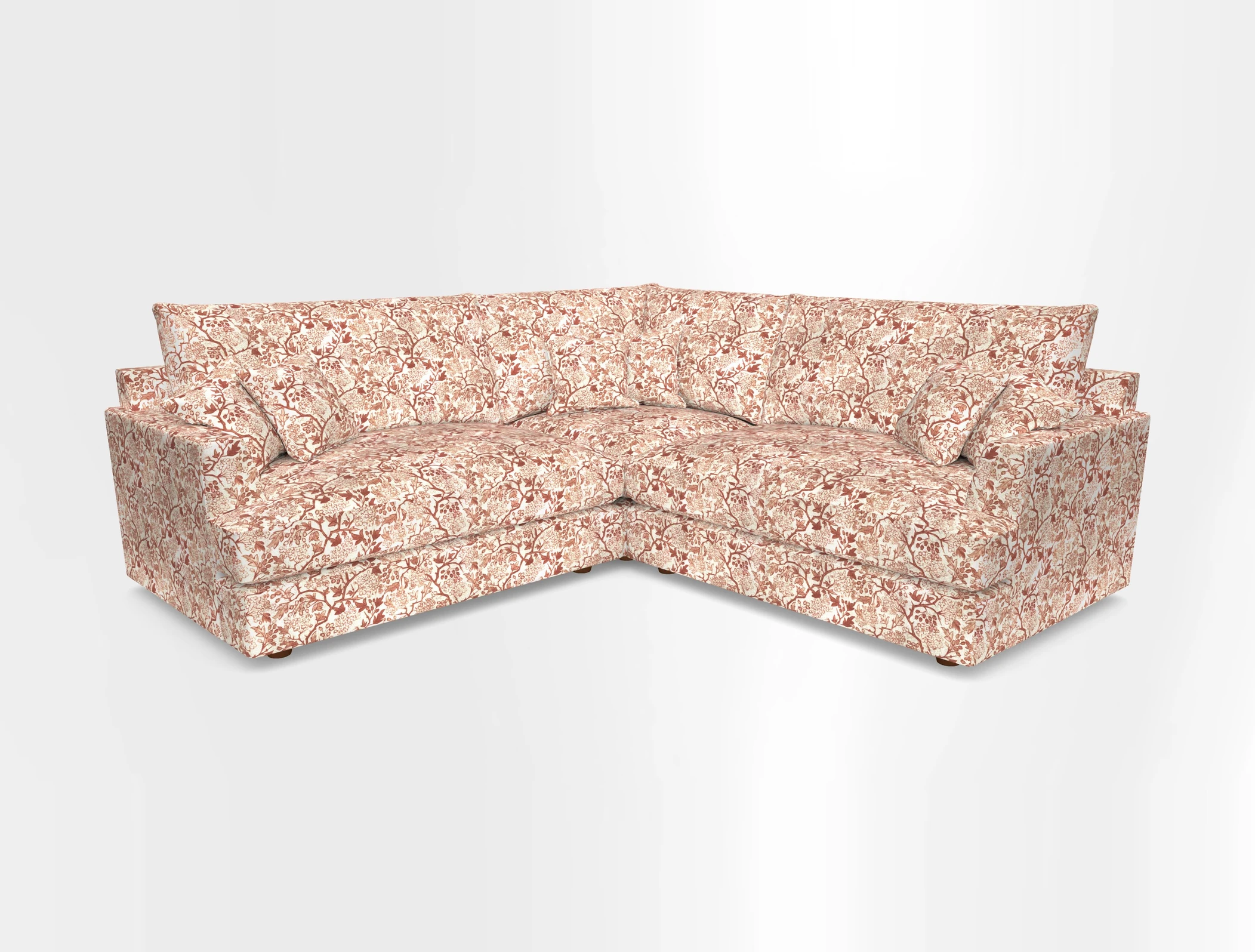Slingsby Small Fitted Cover Corner Unit LHF & RHF in Two Tone Plain Biscuit.  Loose cover version available