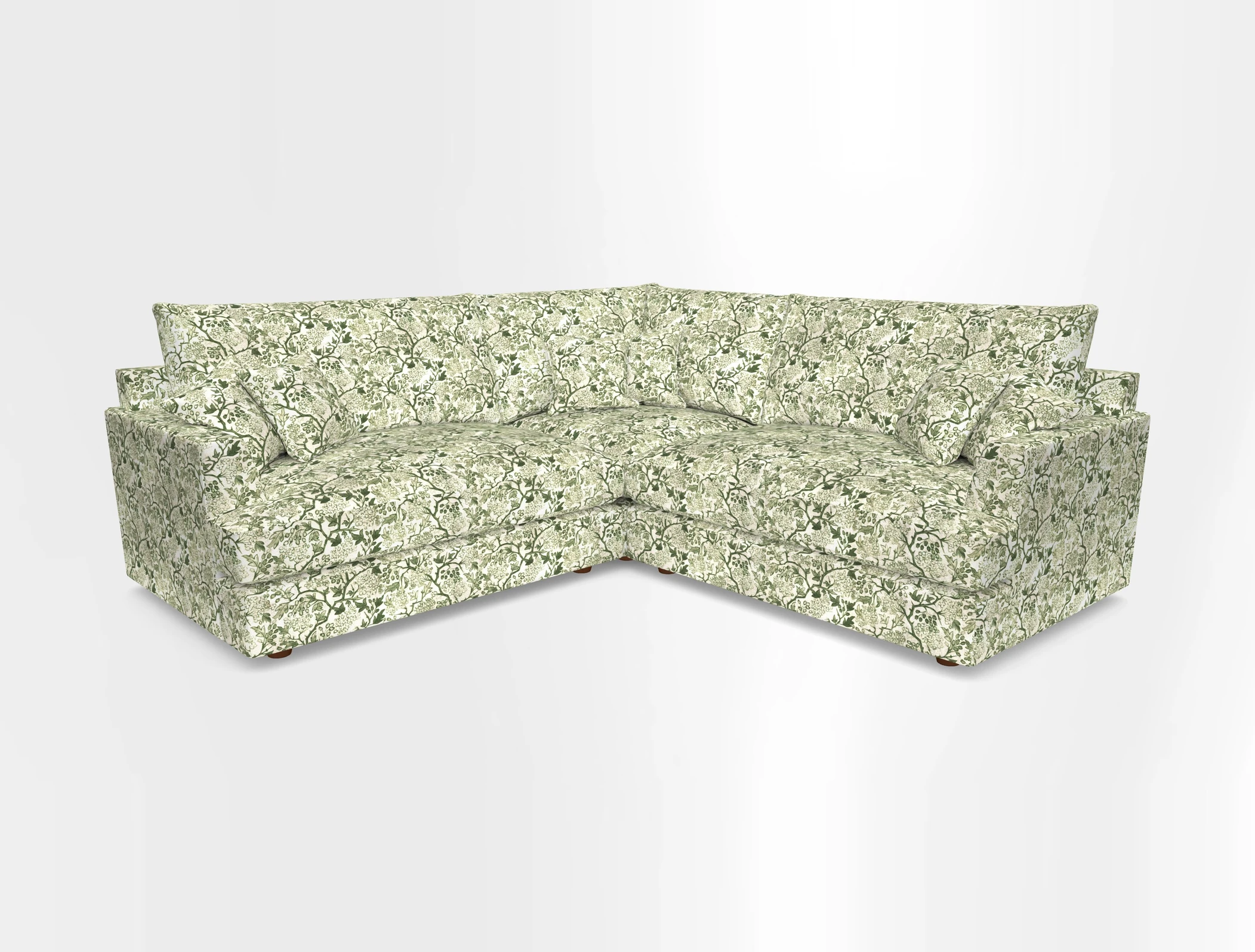 Slingsby Small Fitted Cover Corner Unit LHF & RHF in Two Tone Plain Biscuit.  Loose cover version available