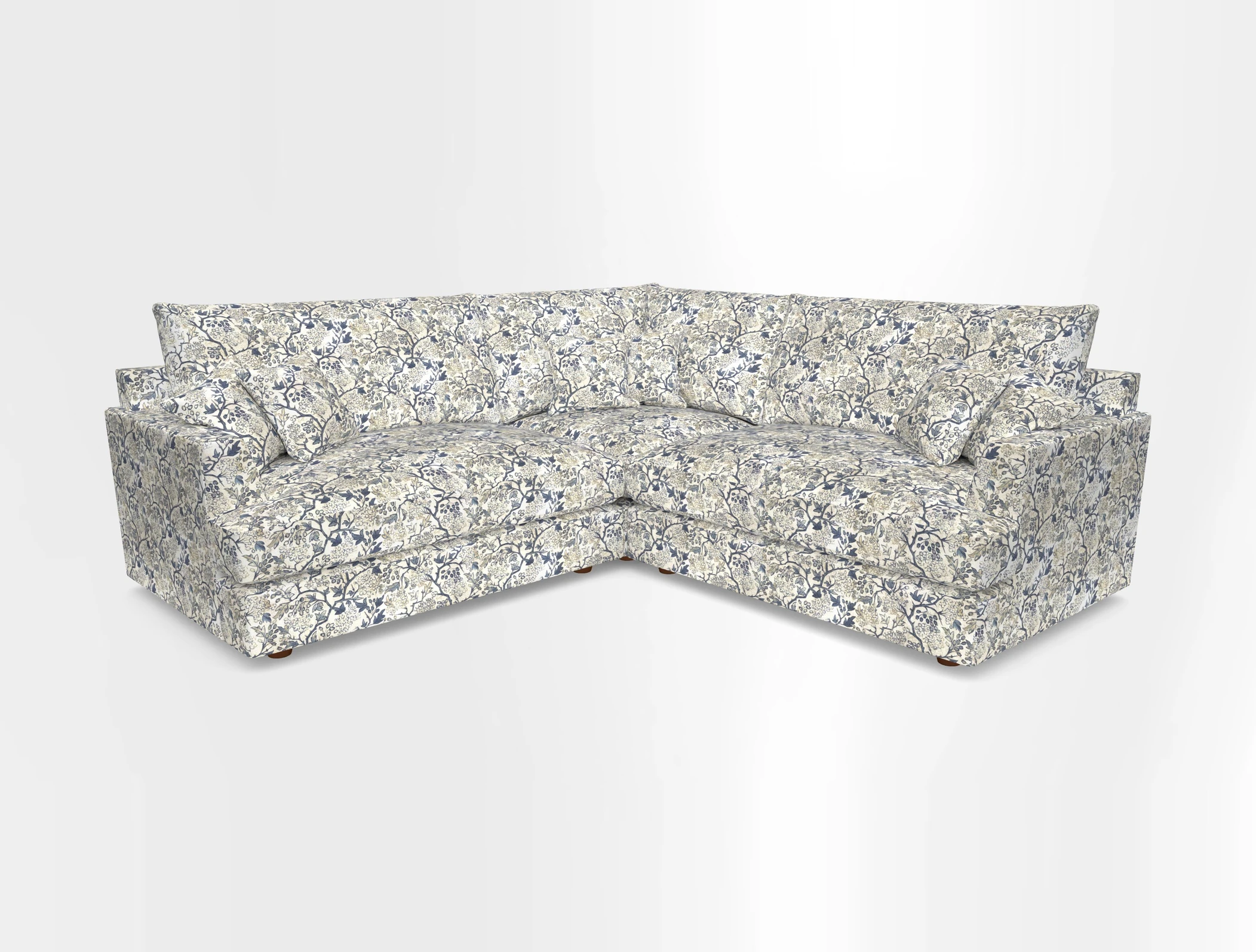 Slingsby Small Fitted Cover Corner Unit LHF & RHF in Two Tone Plain Biscuit.  Loose cover version available