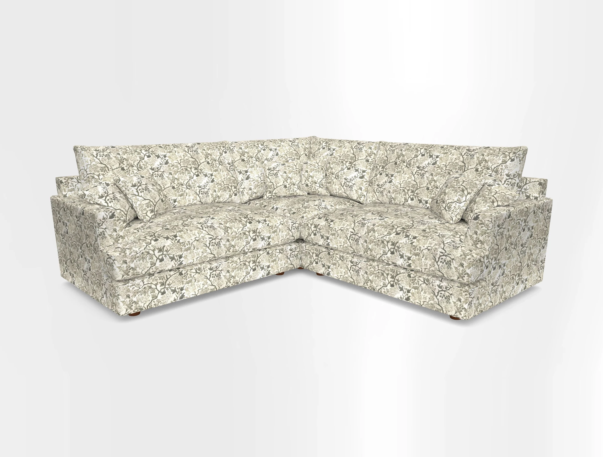 Slingsby Small Fitted Cover Corner Unit LHF & RHF in Two Tone Plain Biscuit.  Loose cover version available