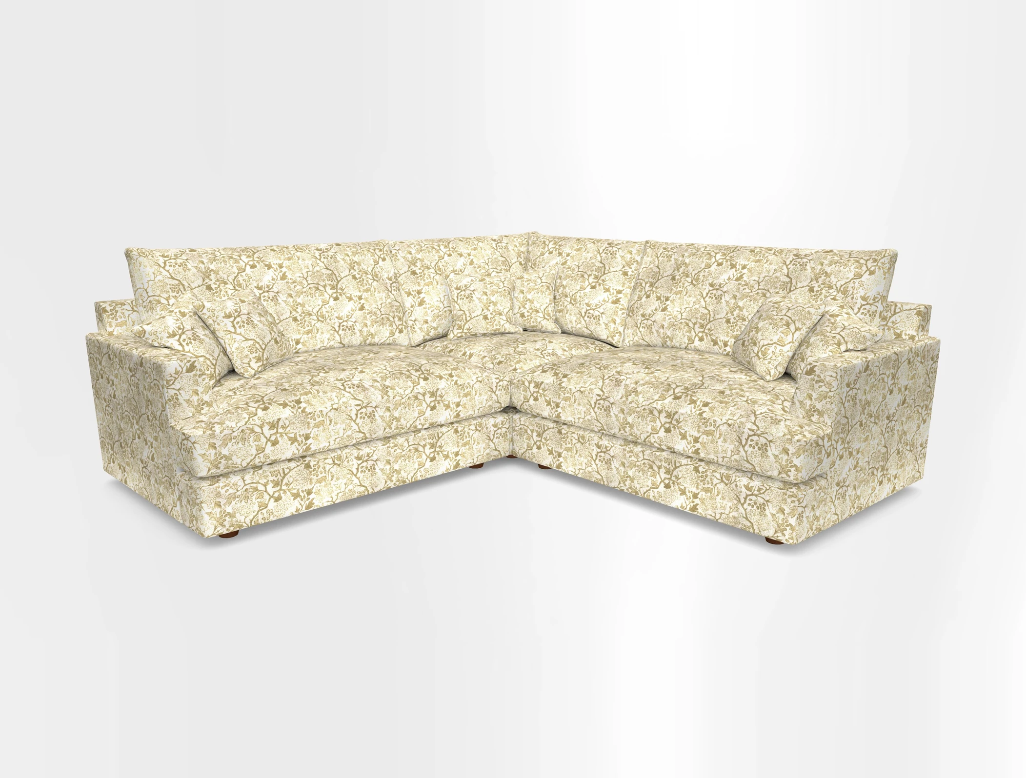 Slingsby Small Fitted Cover Corner Unit LHF & RHF in Two Tone Plain Biscuit.  Loose cover version available