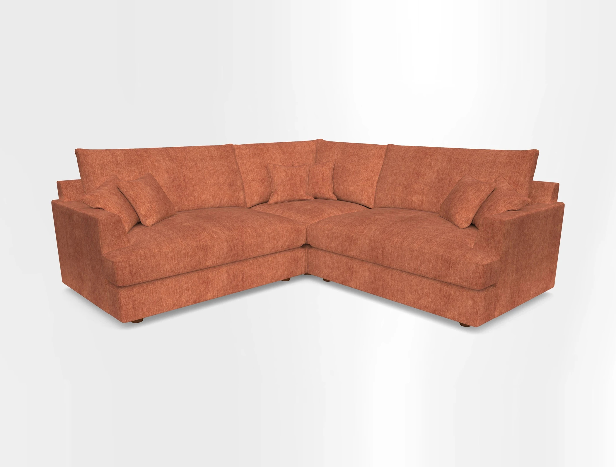 Slingsby Small Fitted Cover Corner Unit LHF & RHF in Two Tone Plain Biscuit.  Loose cover version available