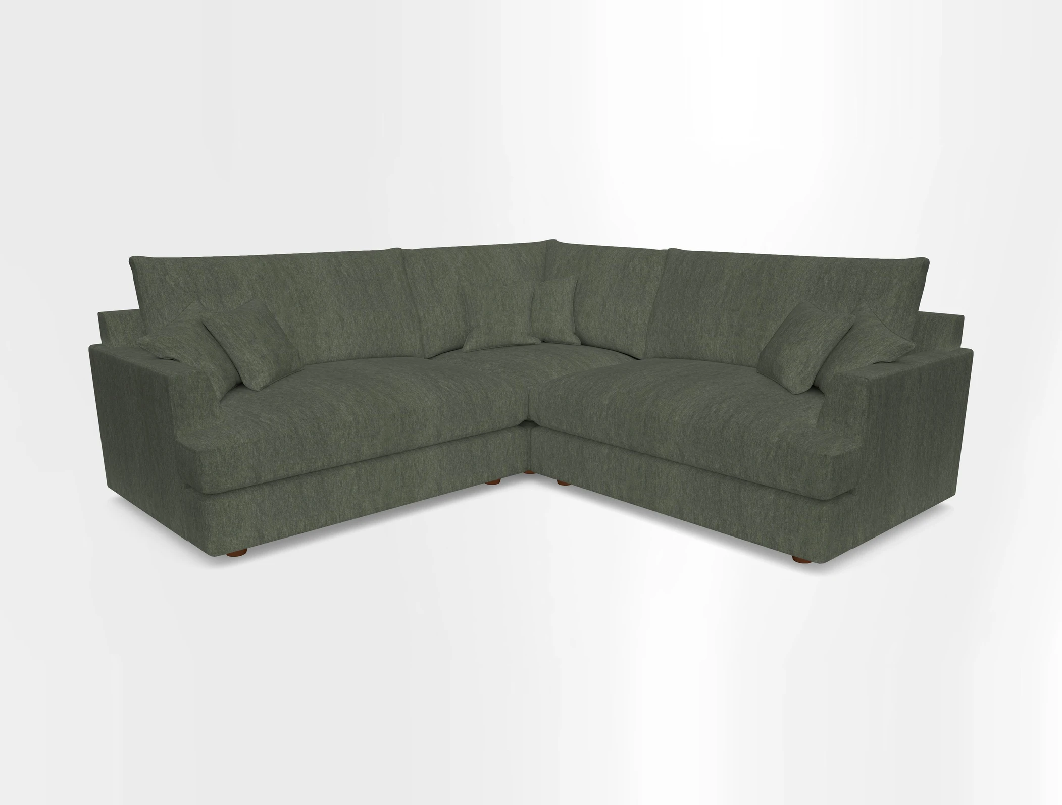 Slingsby Small Fitted Cover Corner Unit LHF & RHF in Two Tone Plain Biscuit.  Loose cover version available