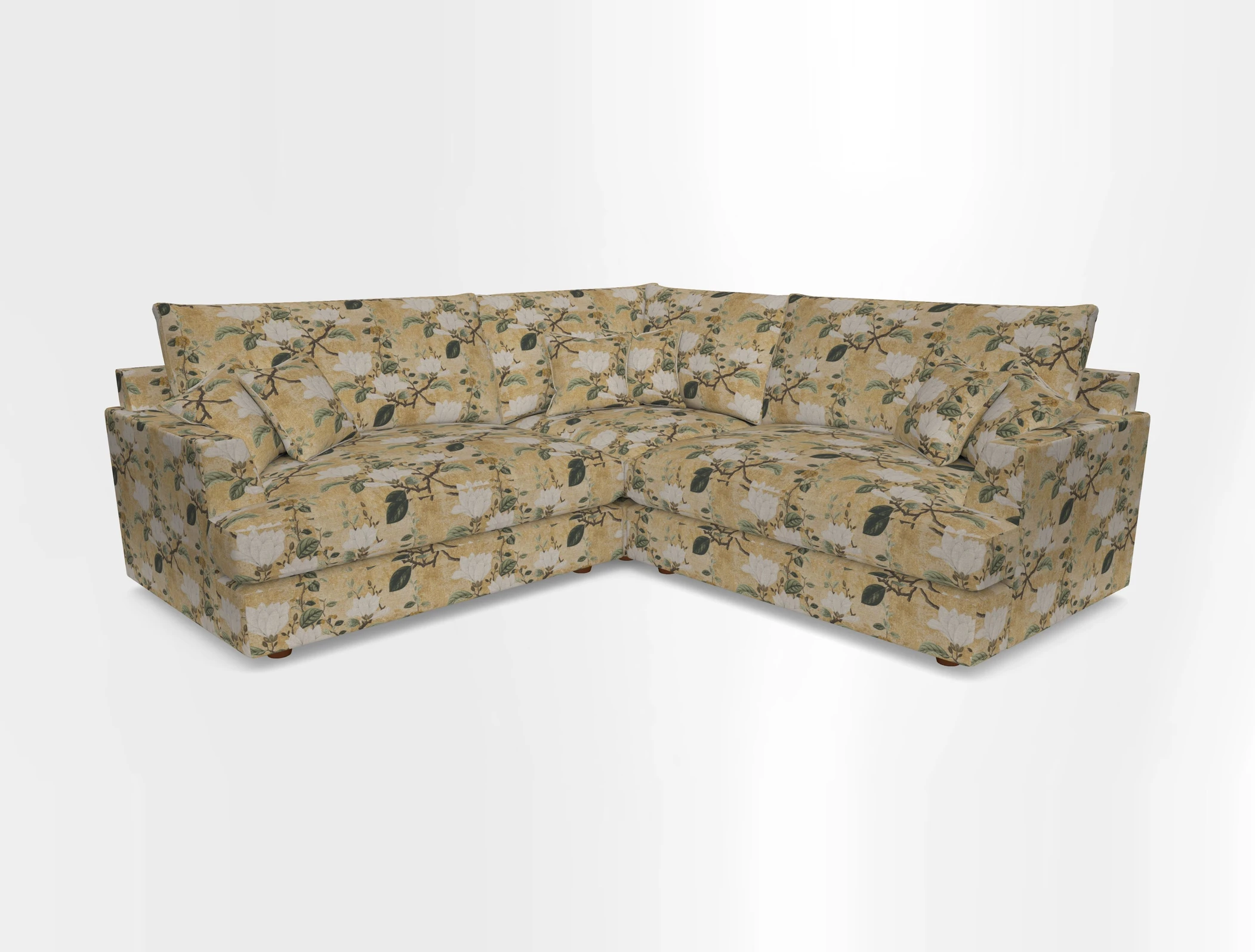 Slingsby Small Fitted Cover Corner Unit LHF & RHF in Two Tone Plain Biscuit.  Loose cover version available