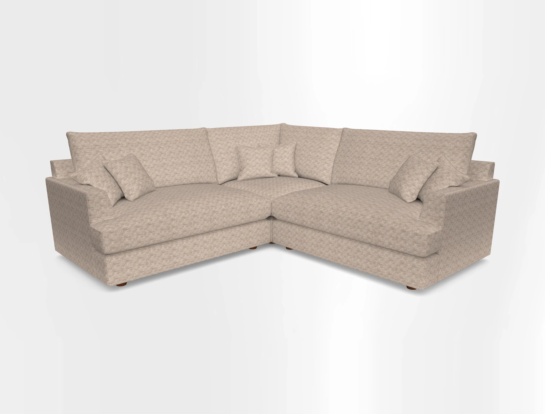 Slingsby Small Fitted Cover Corner Unit LHF & RHF in Two Tone Plain Biscuit.  Loose cover version available